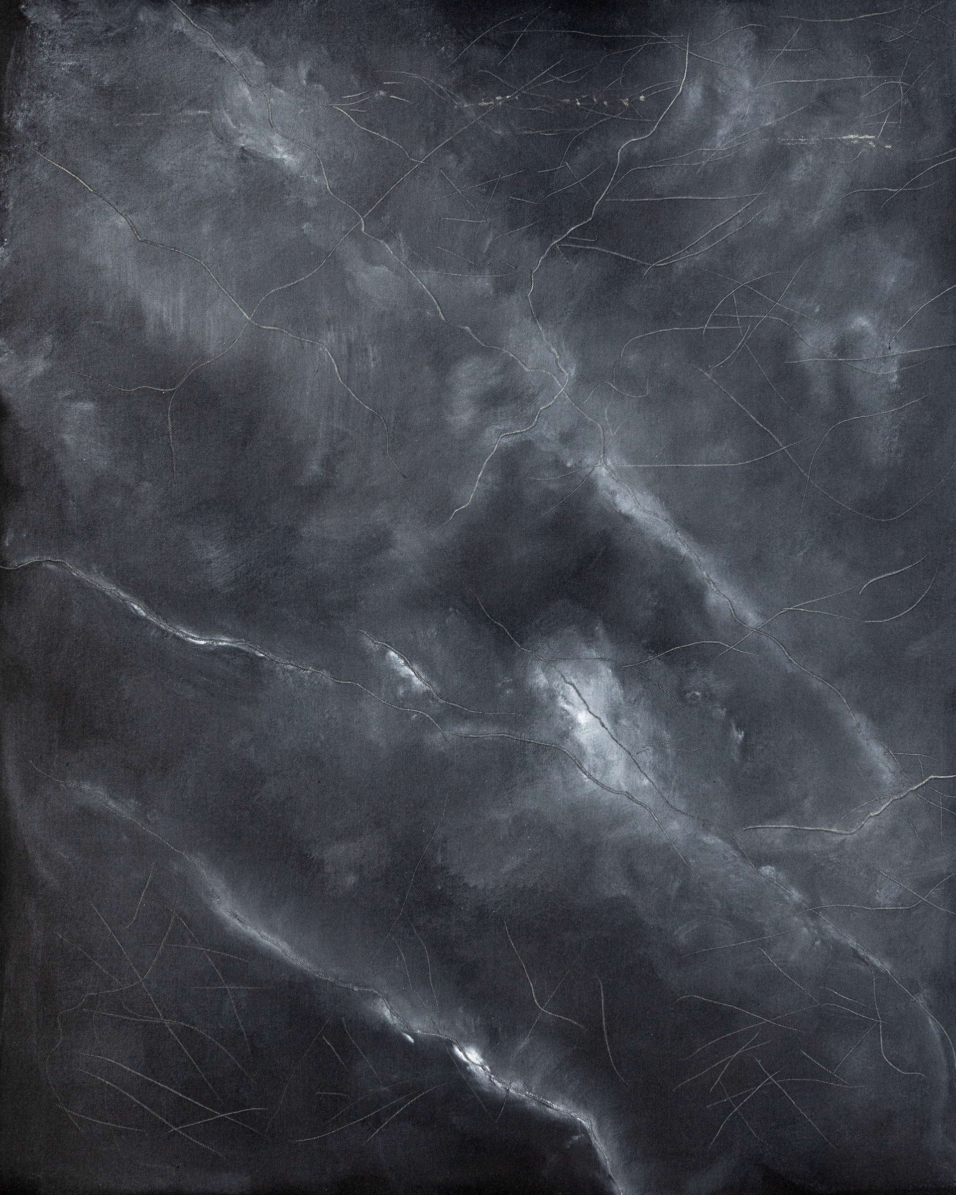 Black & gold Marble. Canva. 190cm x 60cm. Code: 045