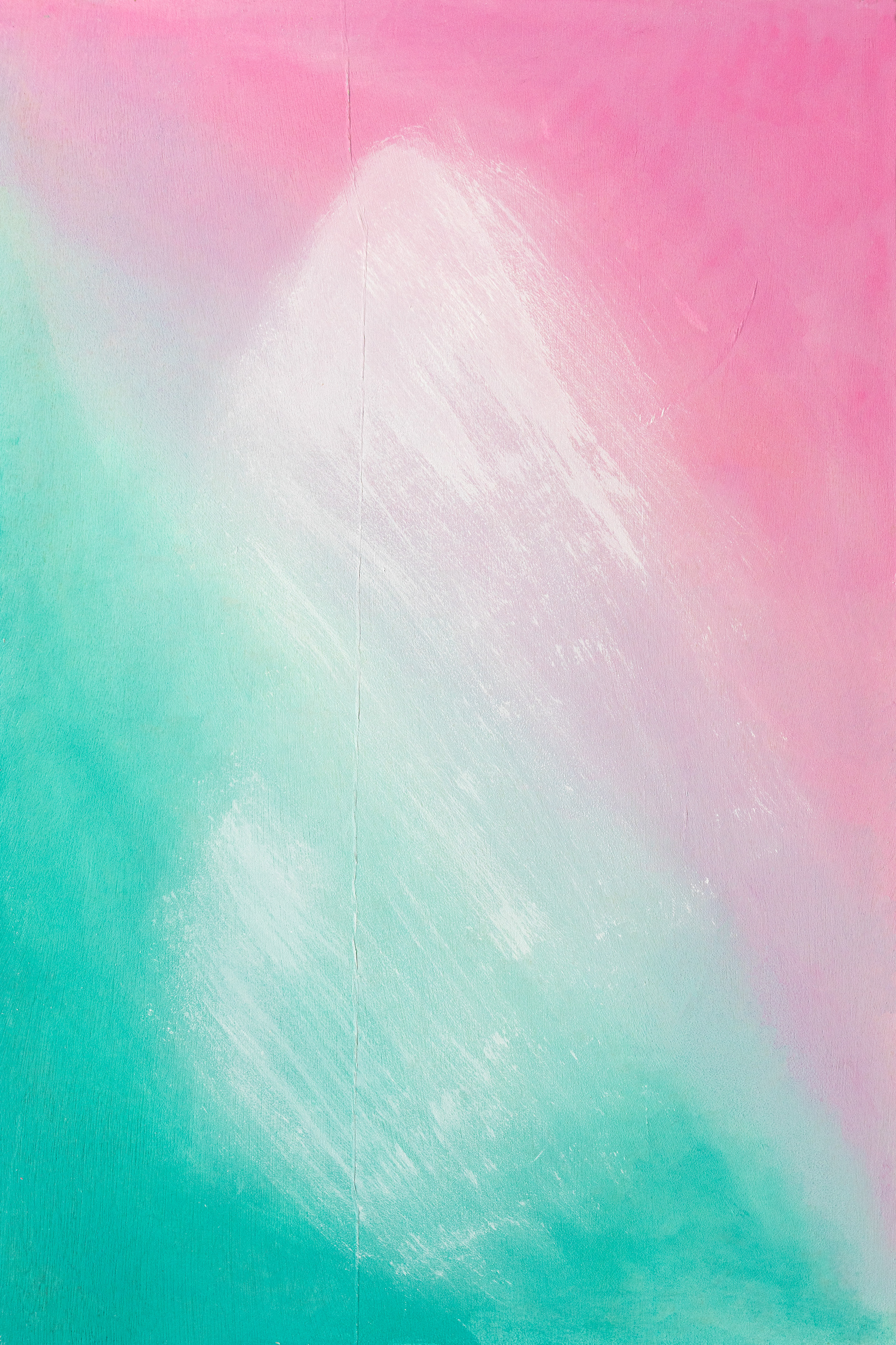 Pink & Teal. Timber. 190cm x 60cm. Code: 039