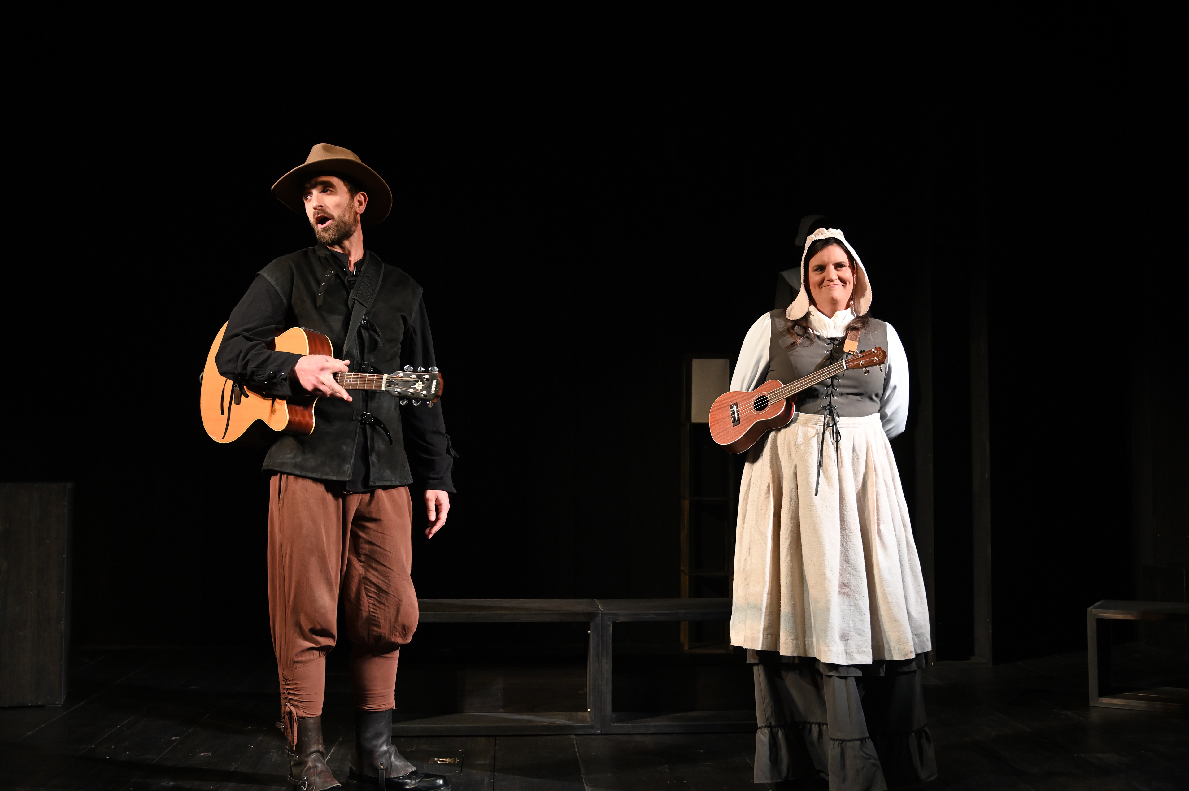 Benjamin Grills (Singing Wax Figure) and Rachel Dulude (Singing Wax Figure)