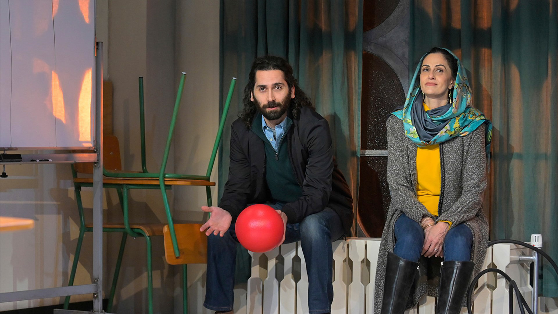 AMIR MALAKLOU (OMID) and SAHAR BIBIYAN (MARJAN)