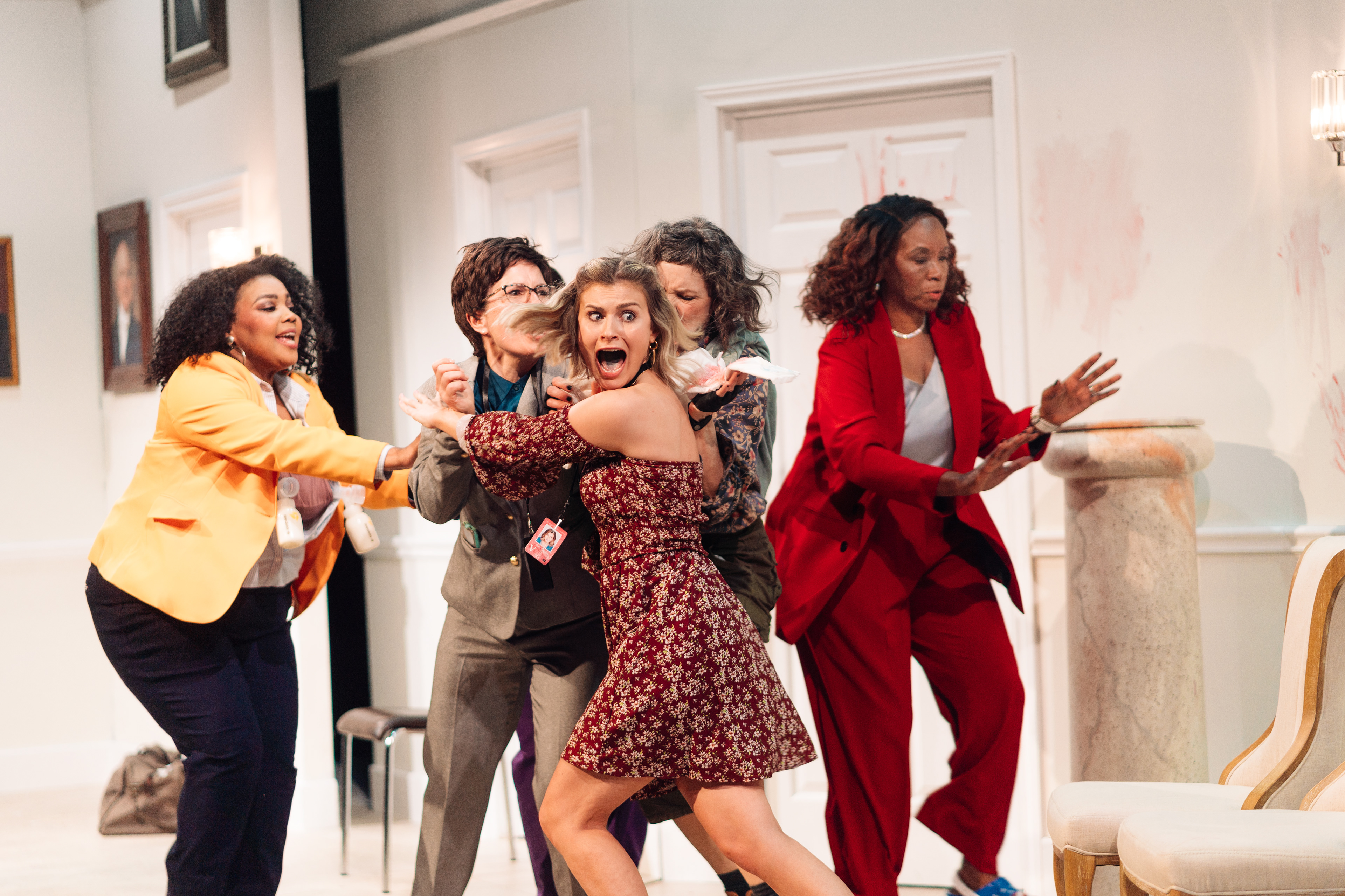 From Left: Octavia Thomas(Chris), Dana Schultes(Harriet), Olivia Cinquepalmi(Dusty), Laurel L. Collins(Bernadette) and Vickie Washington(Margaret)