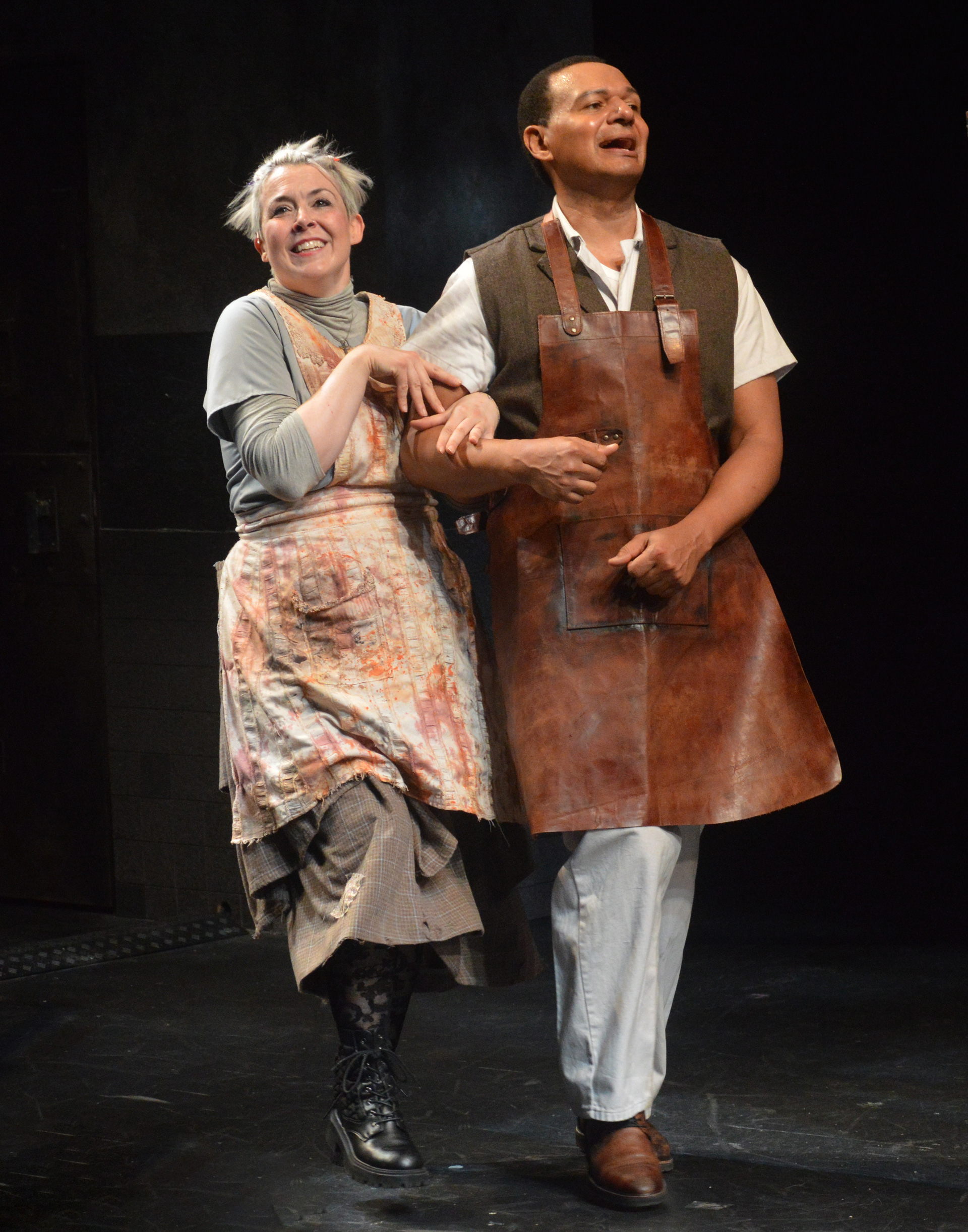 RACHEL WARREN as "Mrs. Lovett" , ERICK PINNICK as "Sweeney Todd"