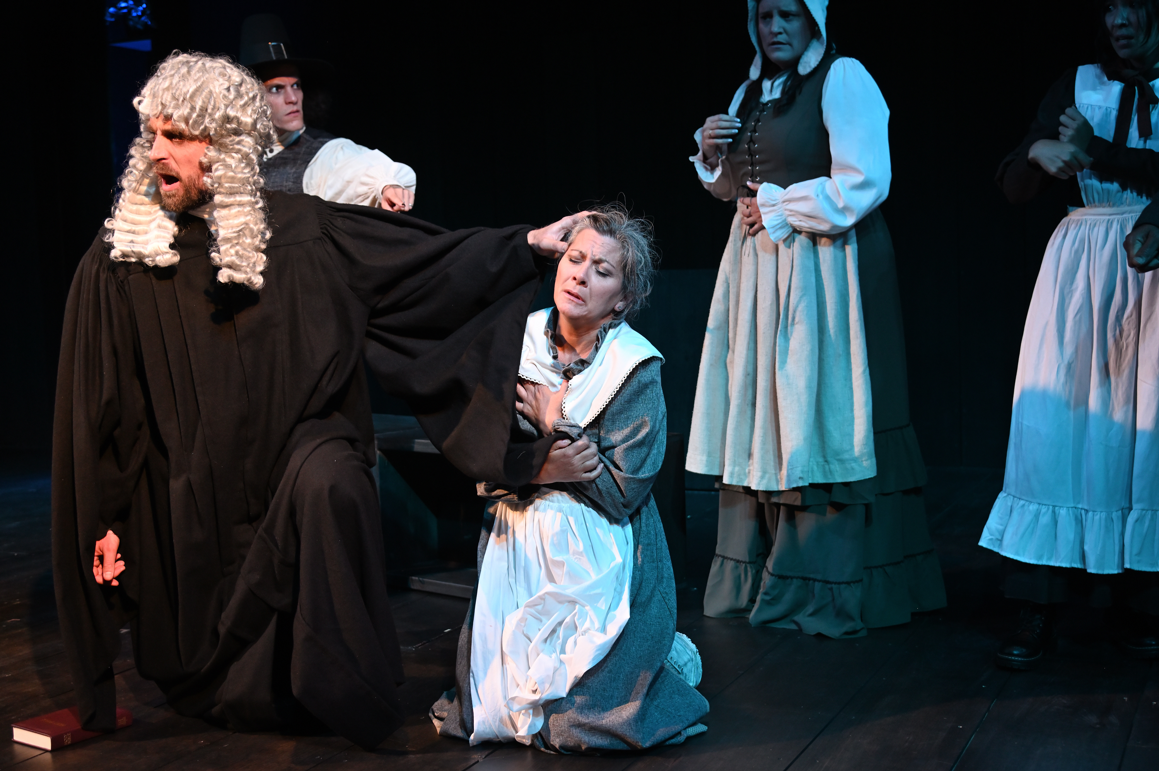 Benjamin Grills (1692 Judge), Angela Brazil (Becky), Rachel Dulude (Wax figue), Jihan Haddad (Wax Figure)