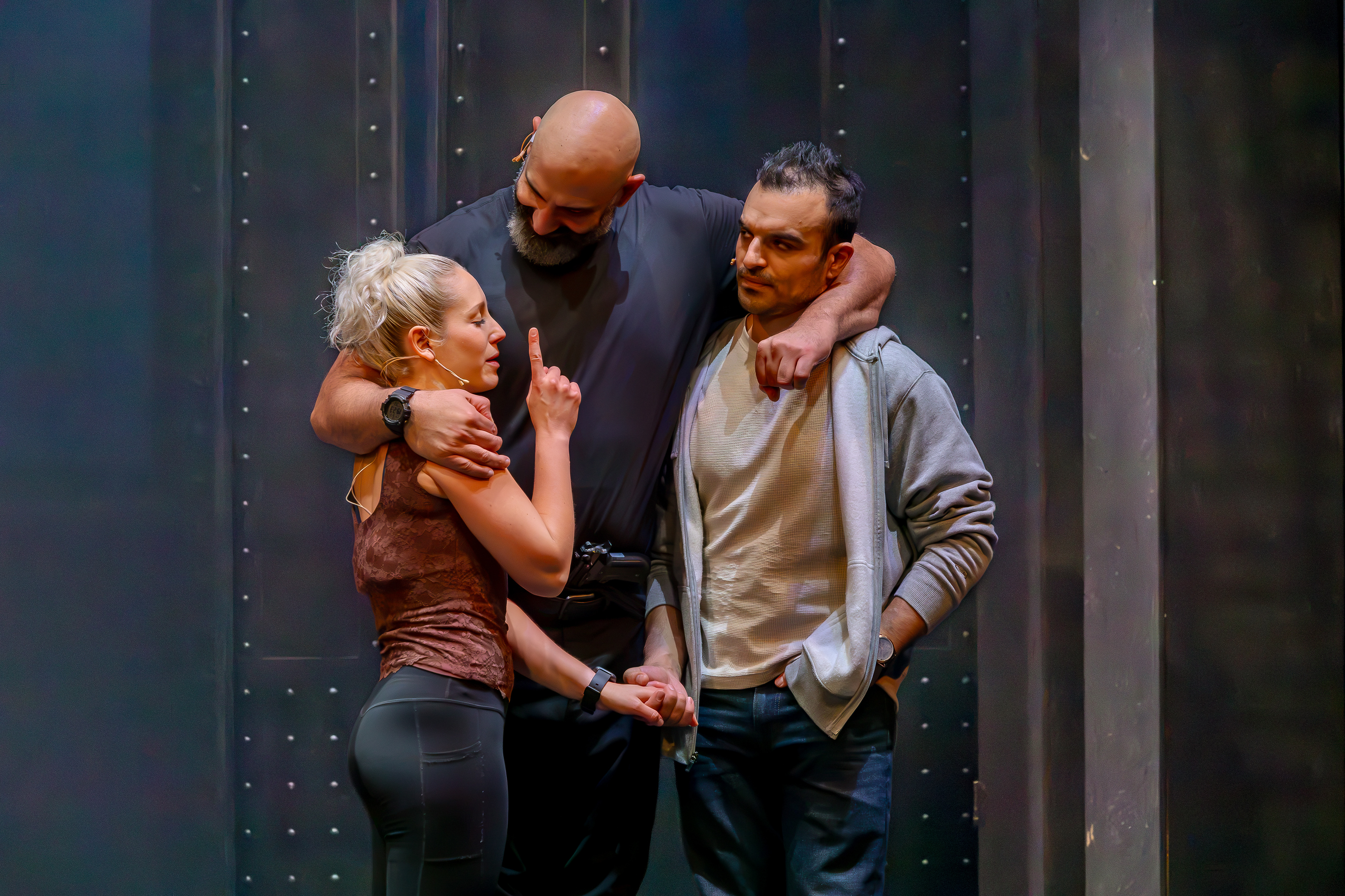 Angie (Jessica Fishenfeld), Kruger (Brian Abraham Thomas), Ryan (Alex Purcell)