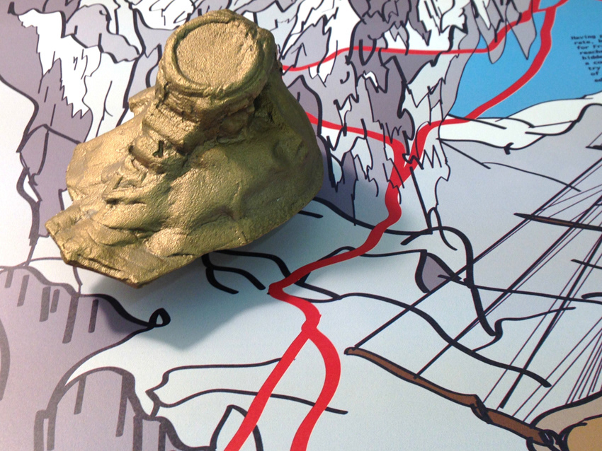 Dysfunctional Watch (in search of Franklin)   MMade in 2016 Bronze Cast, of a watch in no time or navigation symbols.  120mm x 90mm x 65mm Price £100