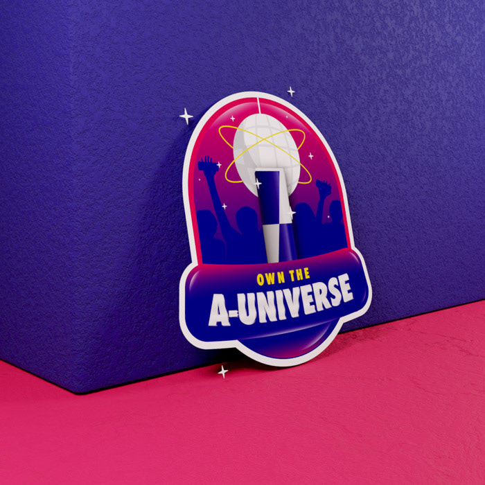 I designed a Logo/Sticker for the "Own the Universe" Label