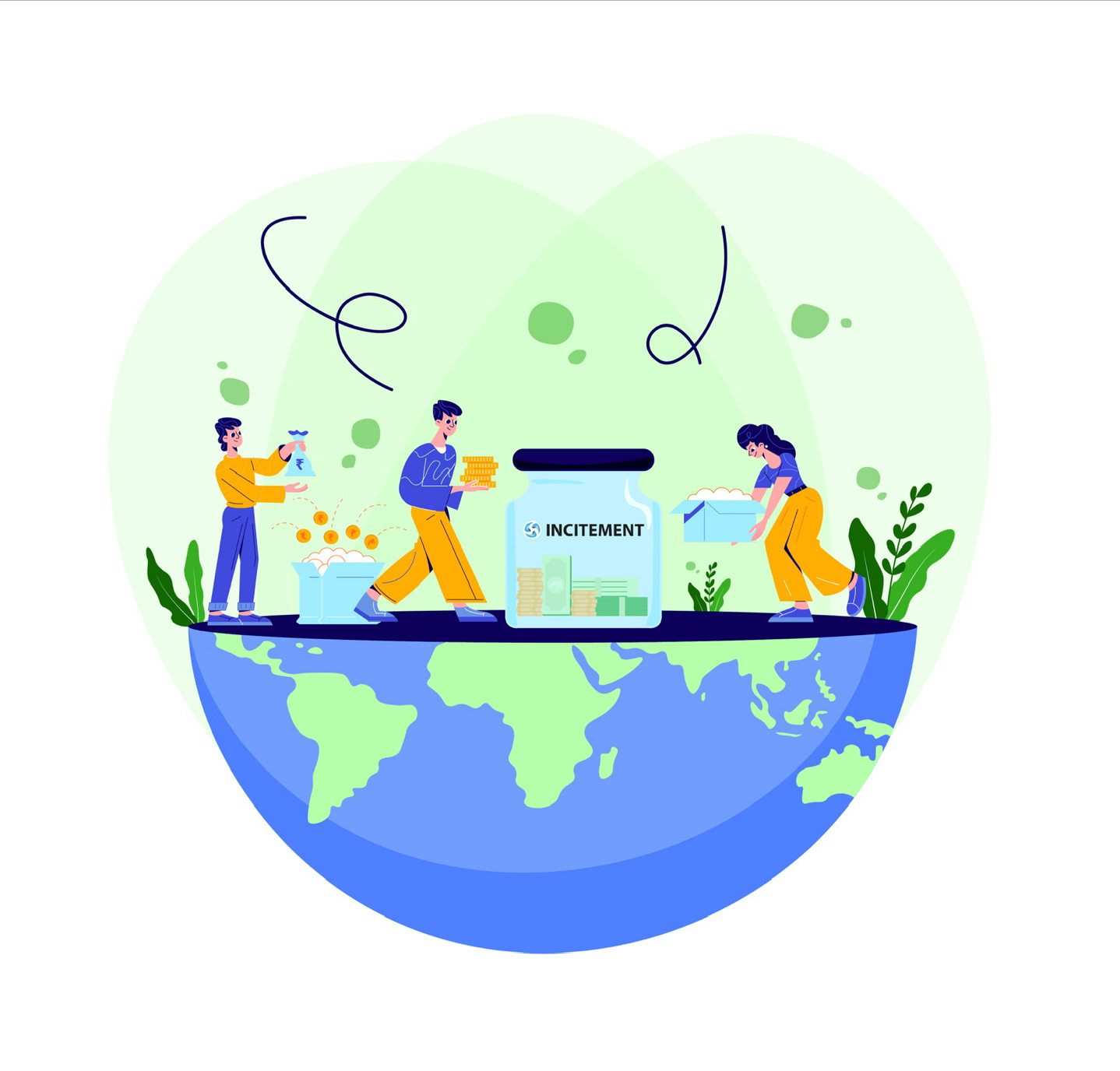Illustration created for web ui design