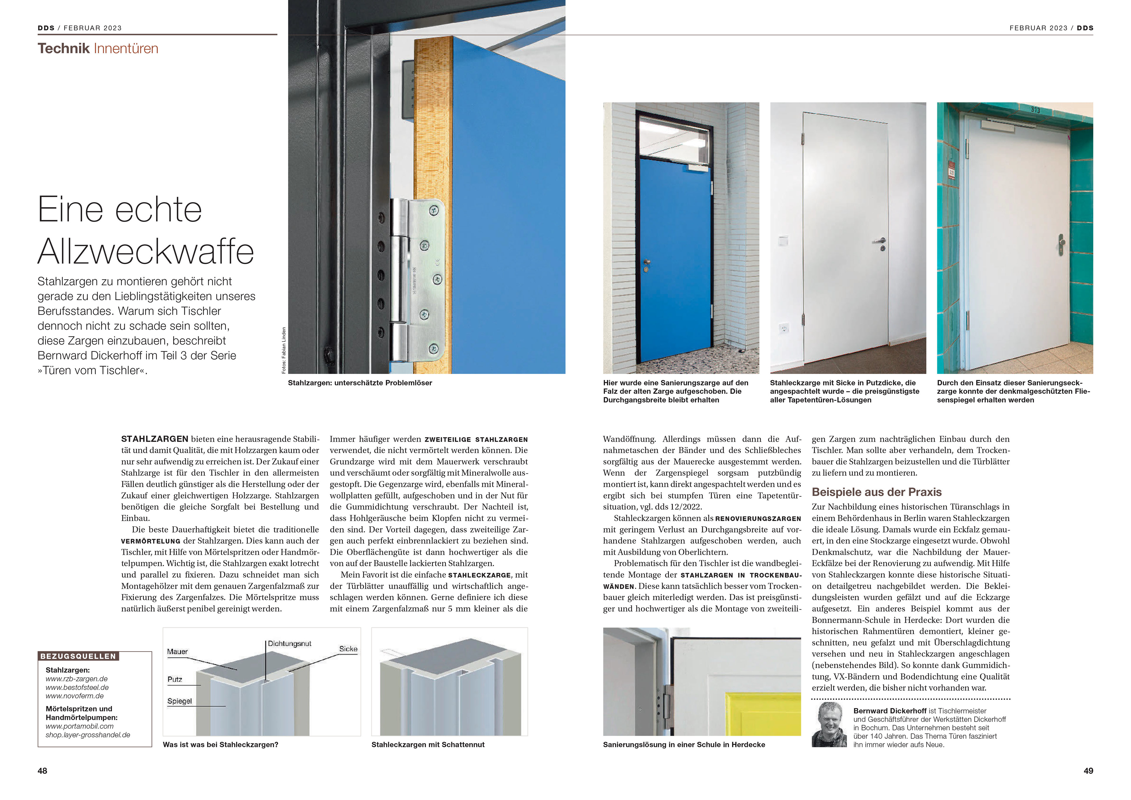 Tischler Schreiner Bochum Ruhrgebiet Türen - Presse