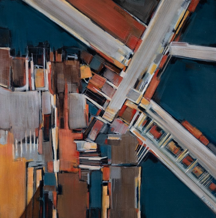 Under Construction , 20x20, Acrylic on Canvas, August 2016