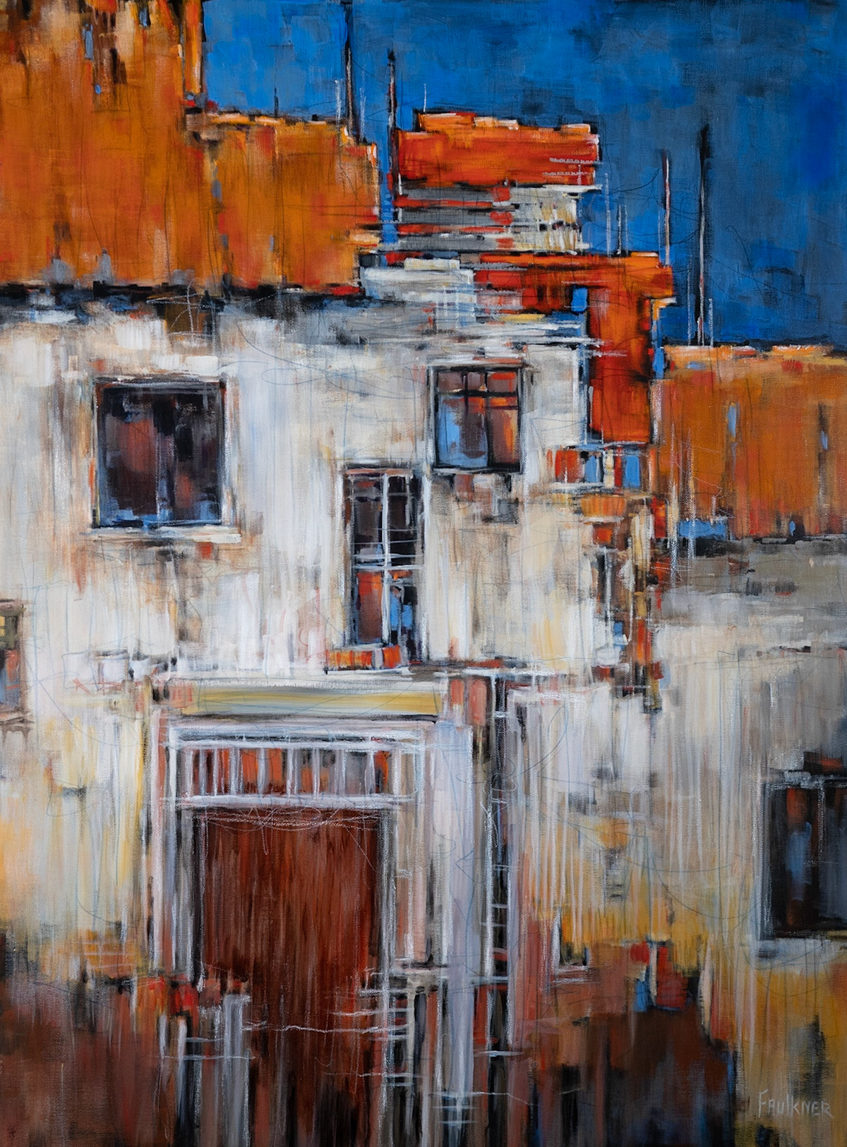 Industrial III "Iron and Rust", 30x40, Acrylic on Canvas, April 2016