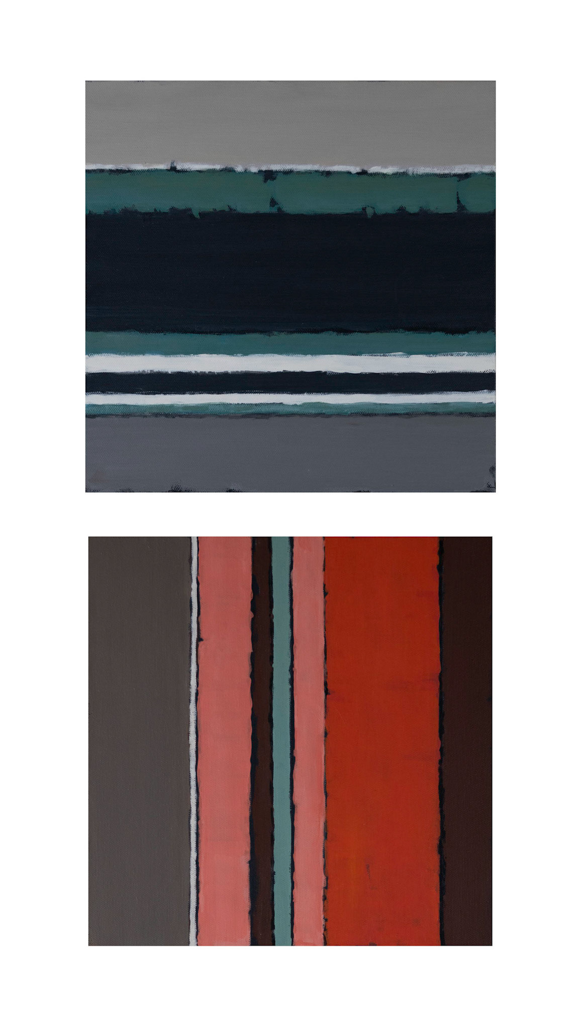 Title (Pair): Untitled , 12x12 each, Acrylic on Canvas, 2018