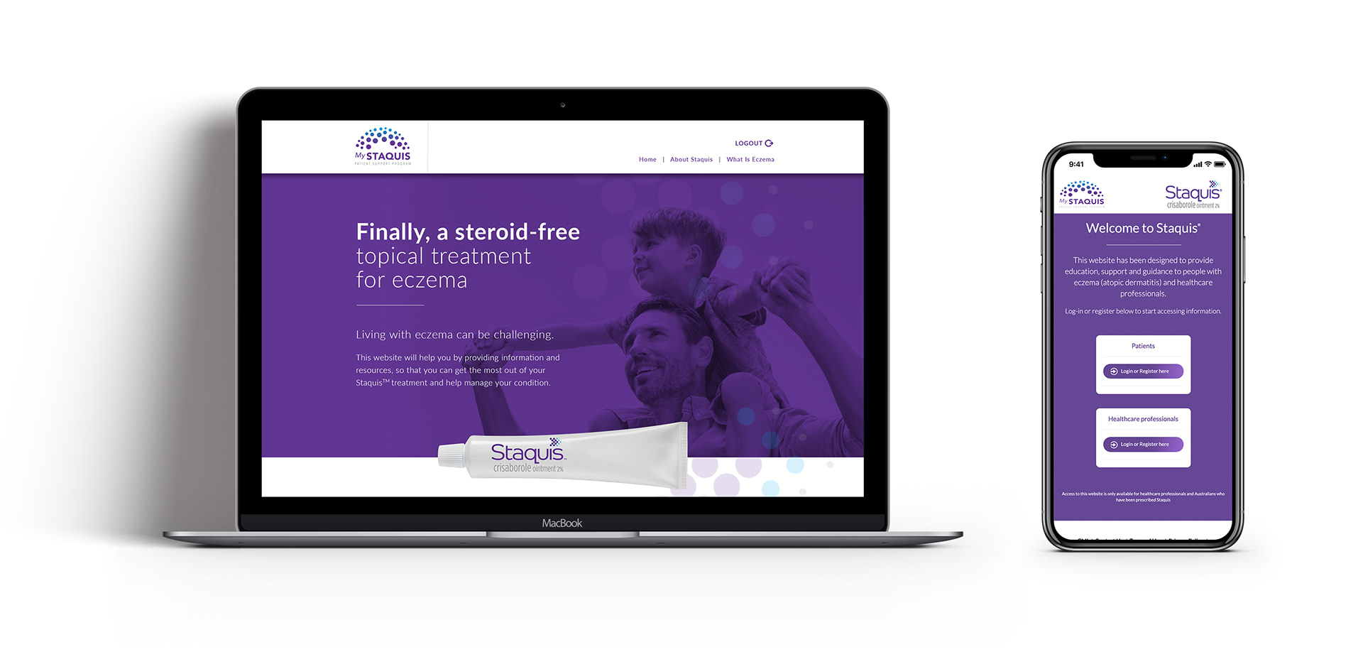 MyStaquis Website - information for both Patients and HCPs