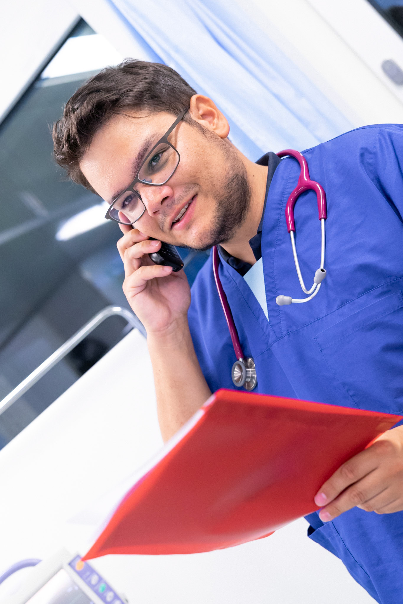 Doctor in the emergency department for medical elearning