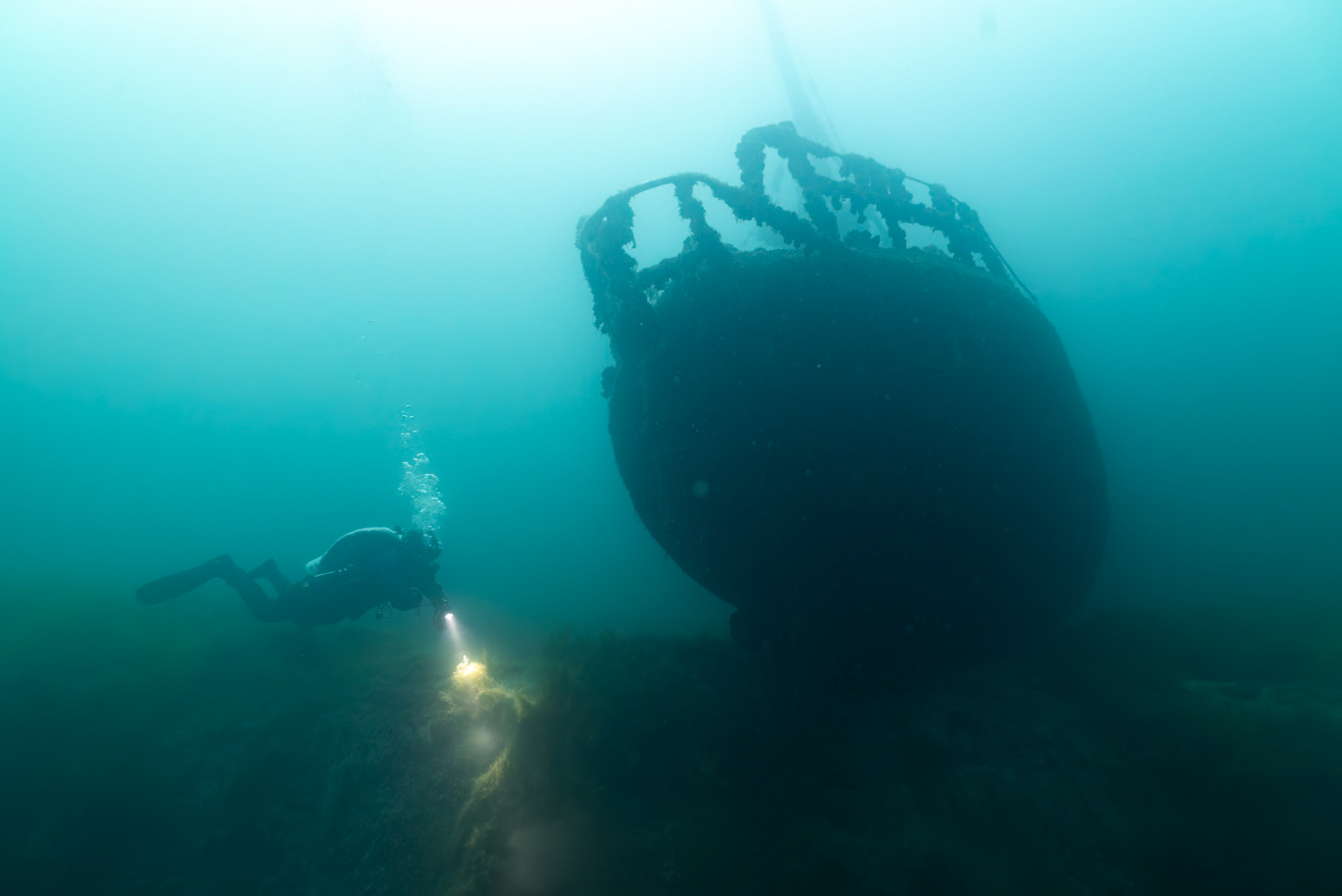 Technical exploration wreck dive