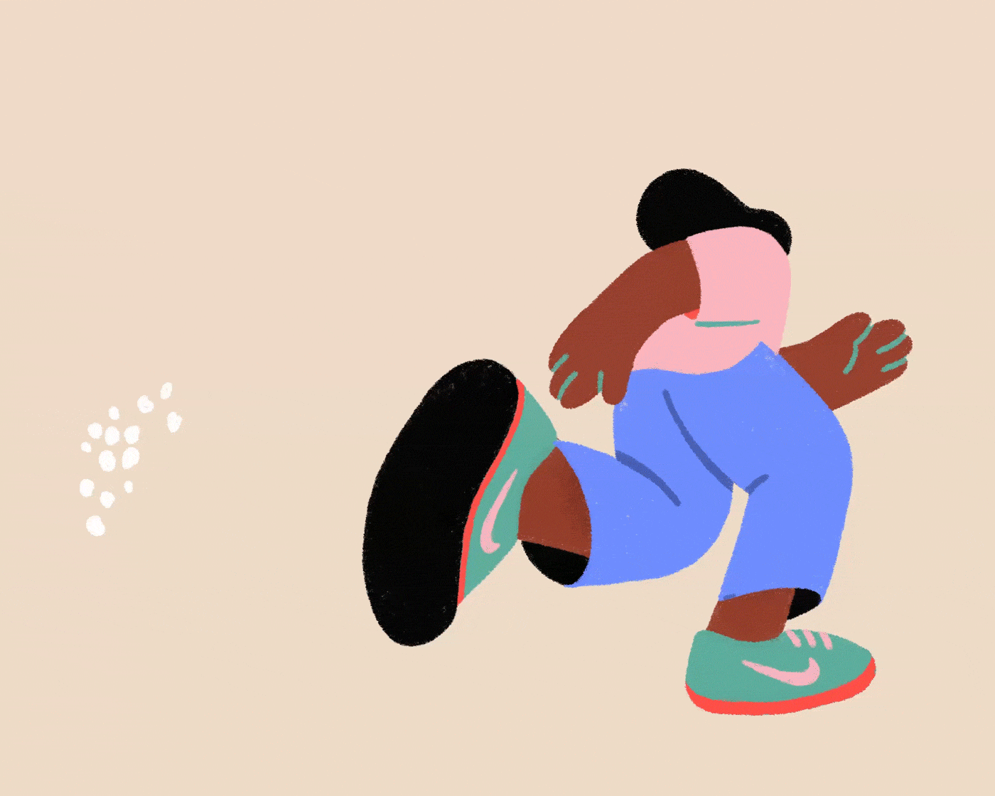 Frame by frame animation of person running