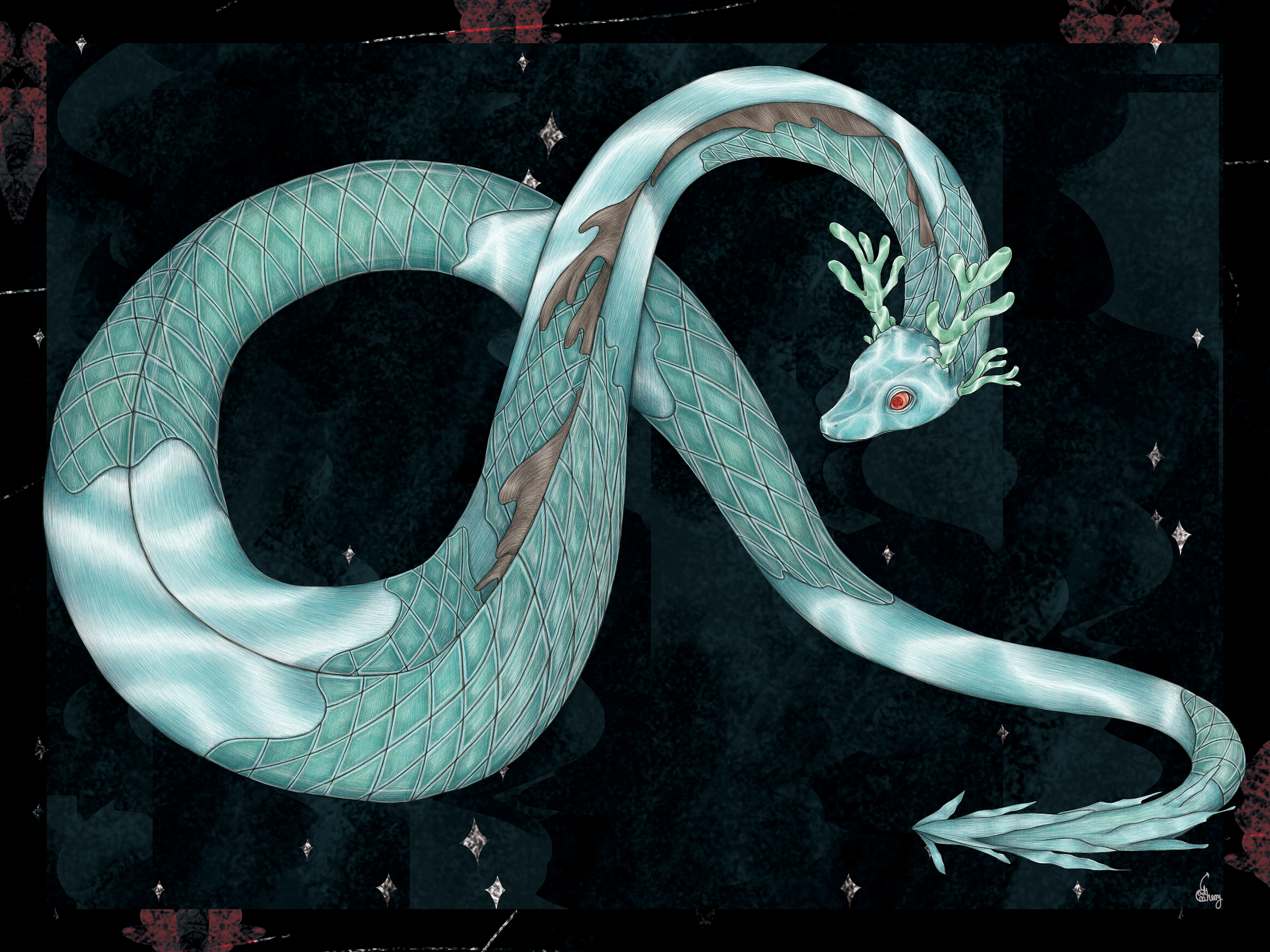 Jade Horn Dragon