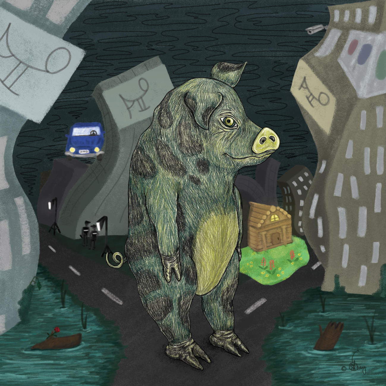 Pig in the City that Turned to a Swamp, Commission