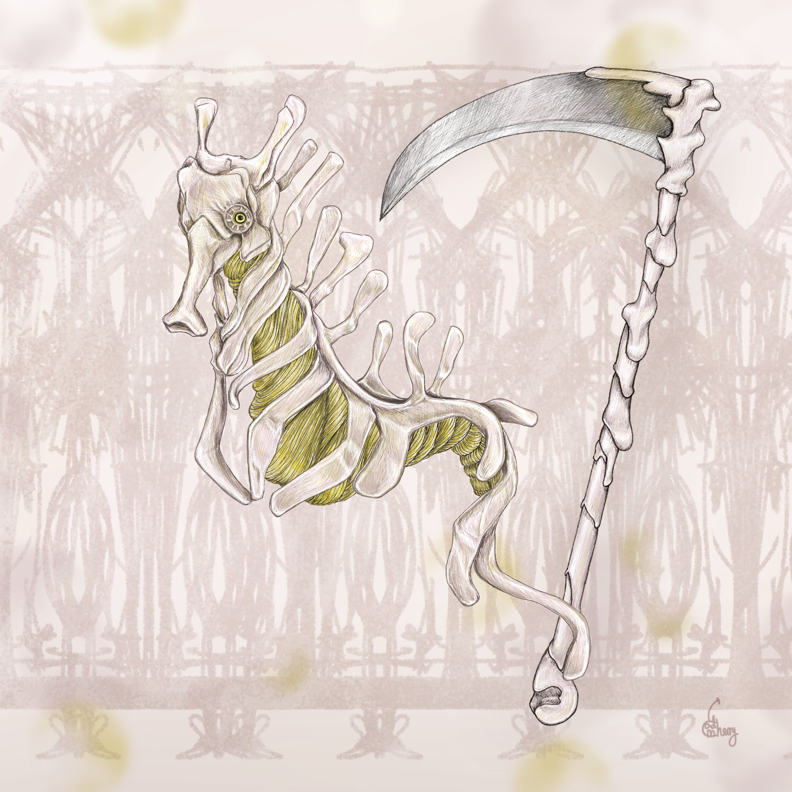 Seahorse in Front of the Gate