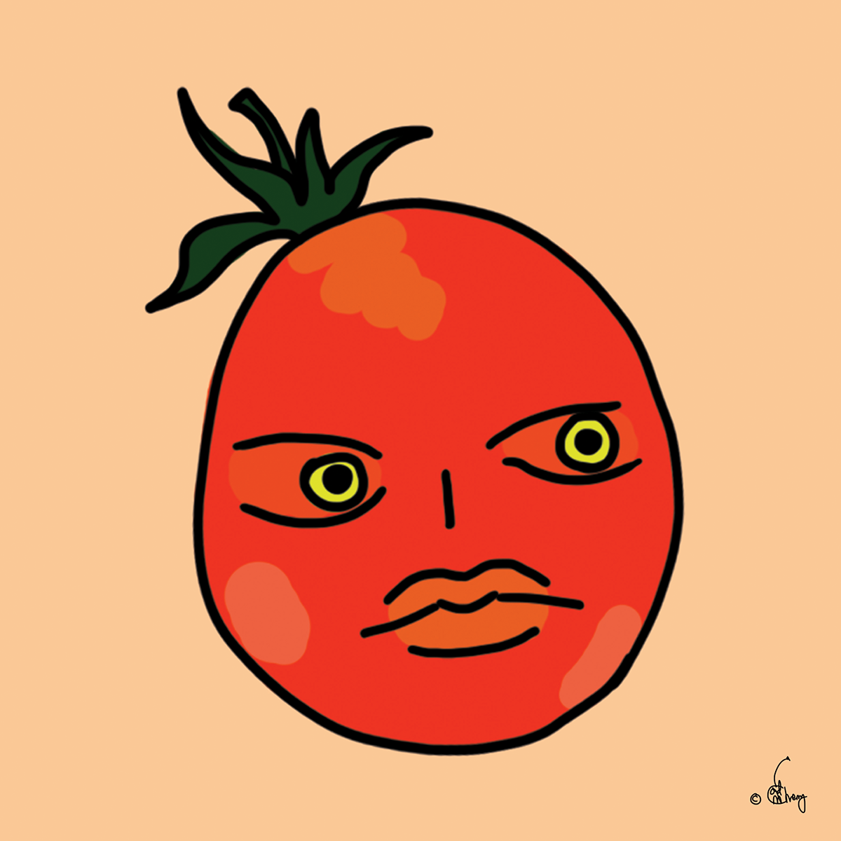Staring Cherry Tomato