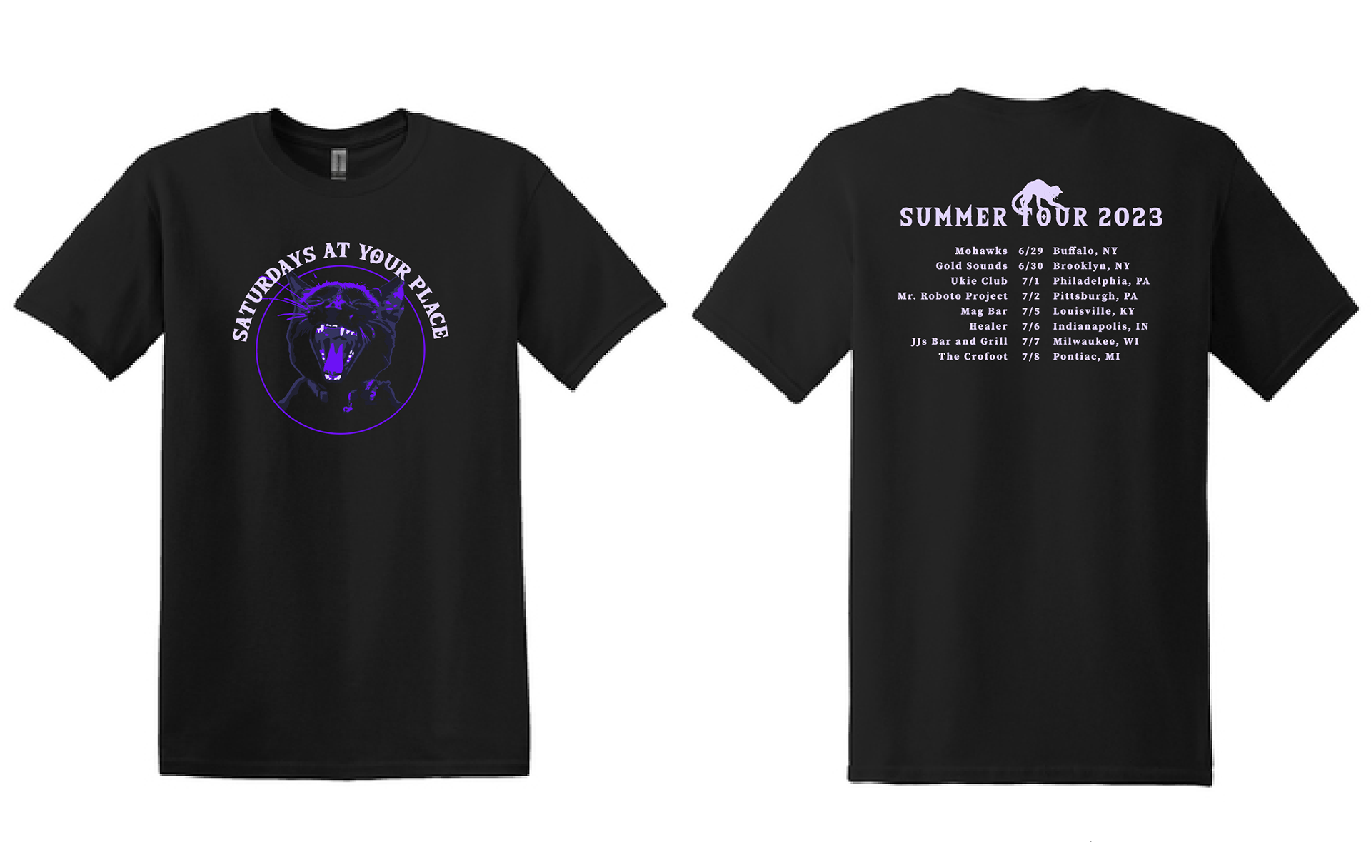 Saturdays at your place summer tour shirt