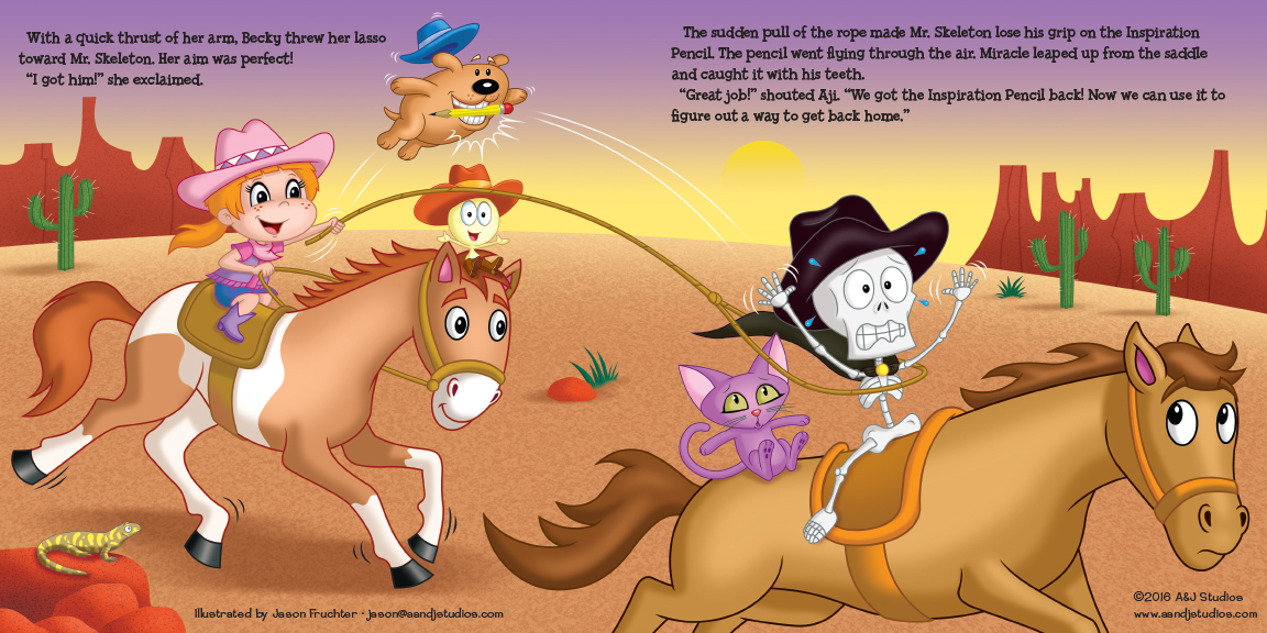 Aji Inspires! - "Ride 'Em Cowgirl" book spread