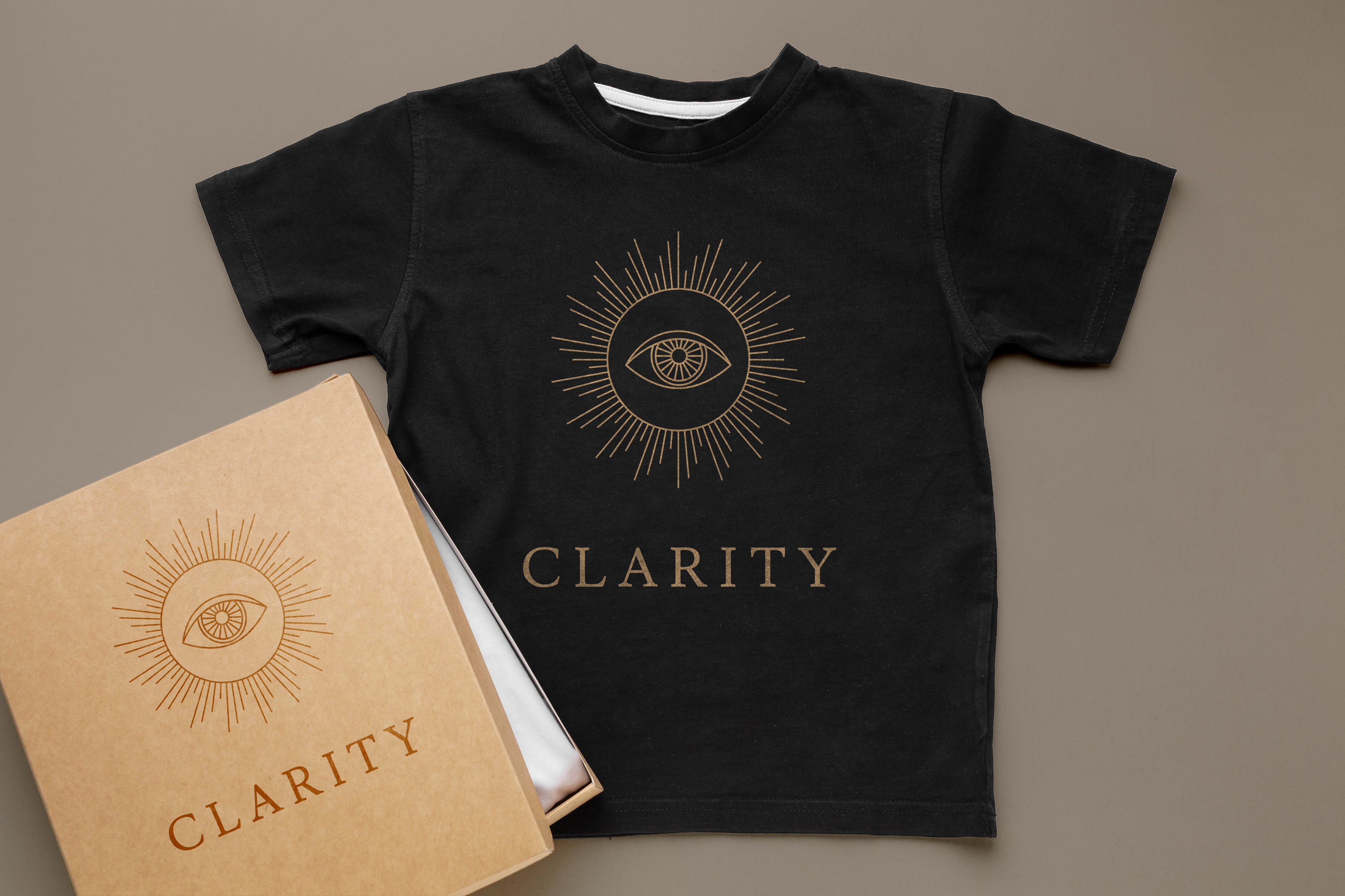 Logo t-shirt design for Tania Karam-Clarity course