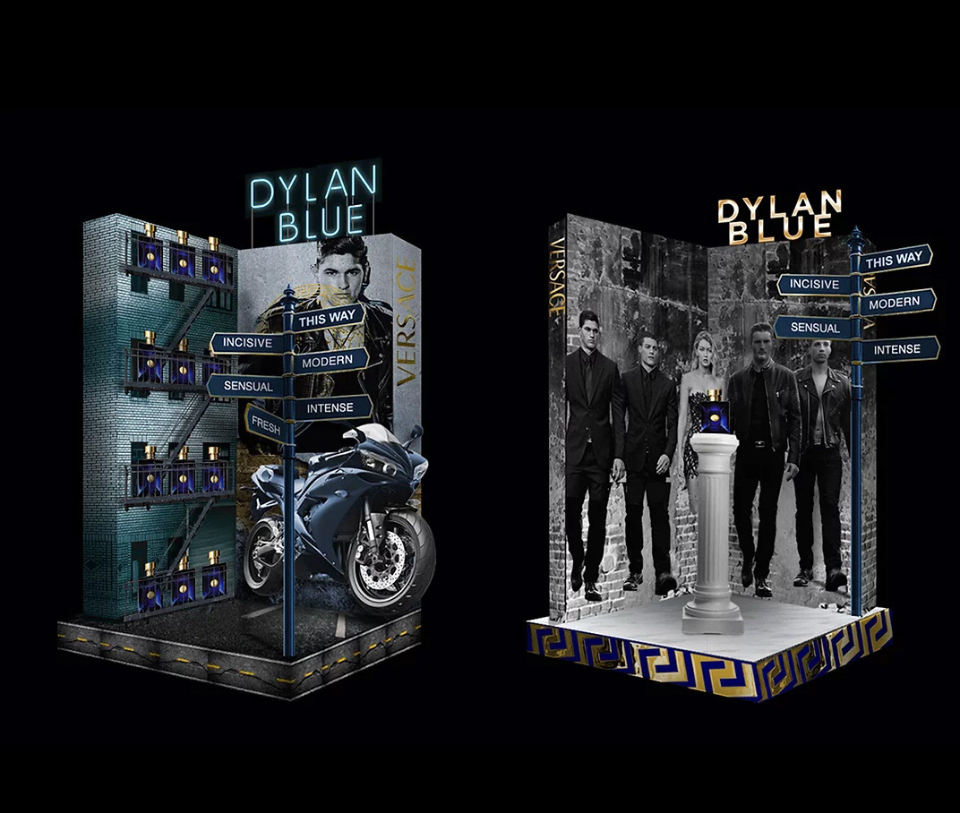 Versace campaign-Floor display design