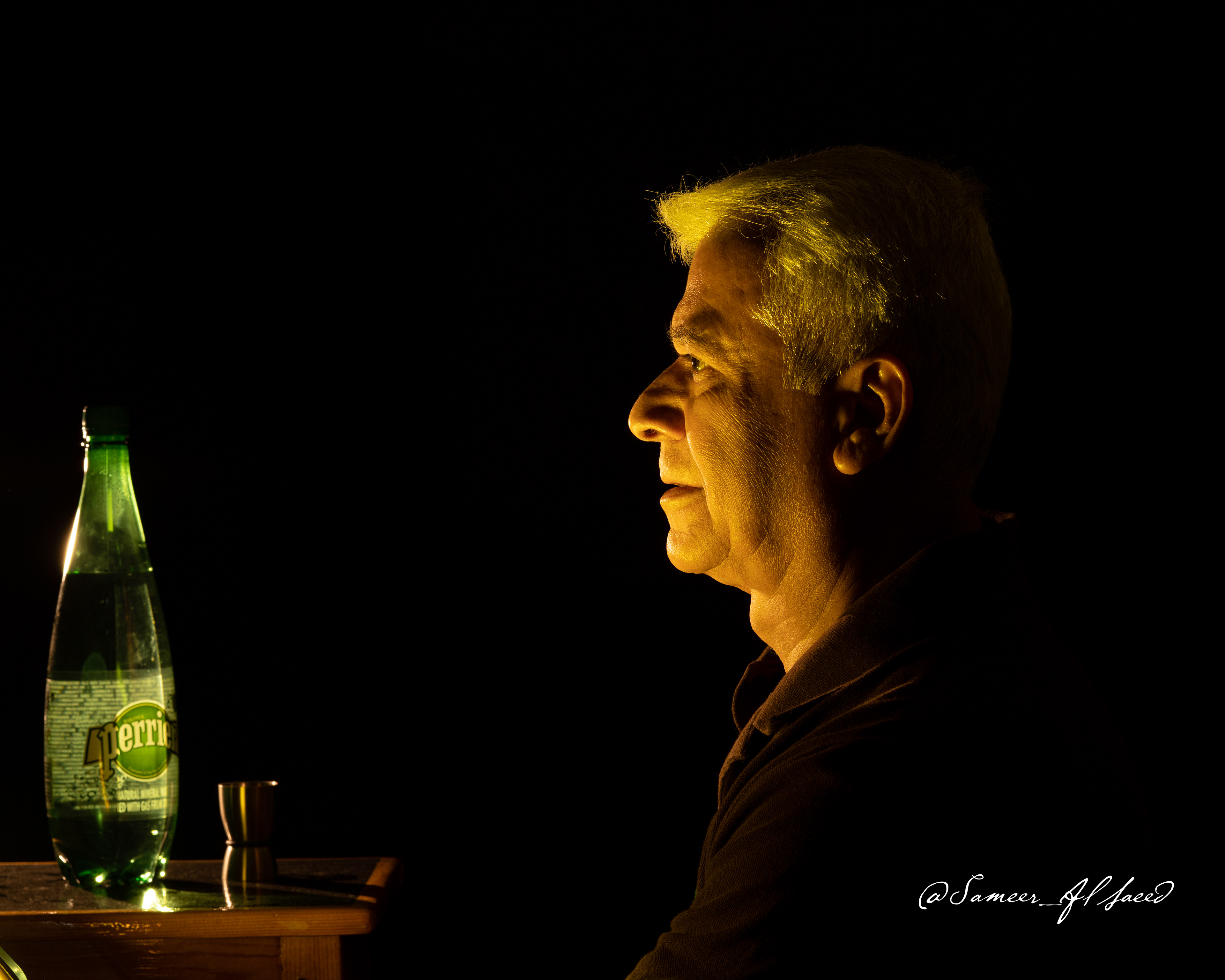 Sameer AlSaeed with Perrier Water