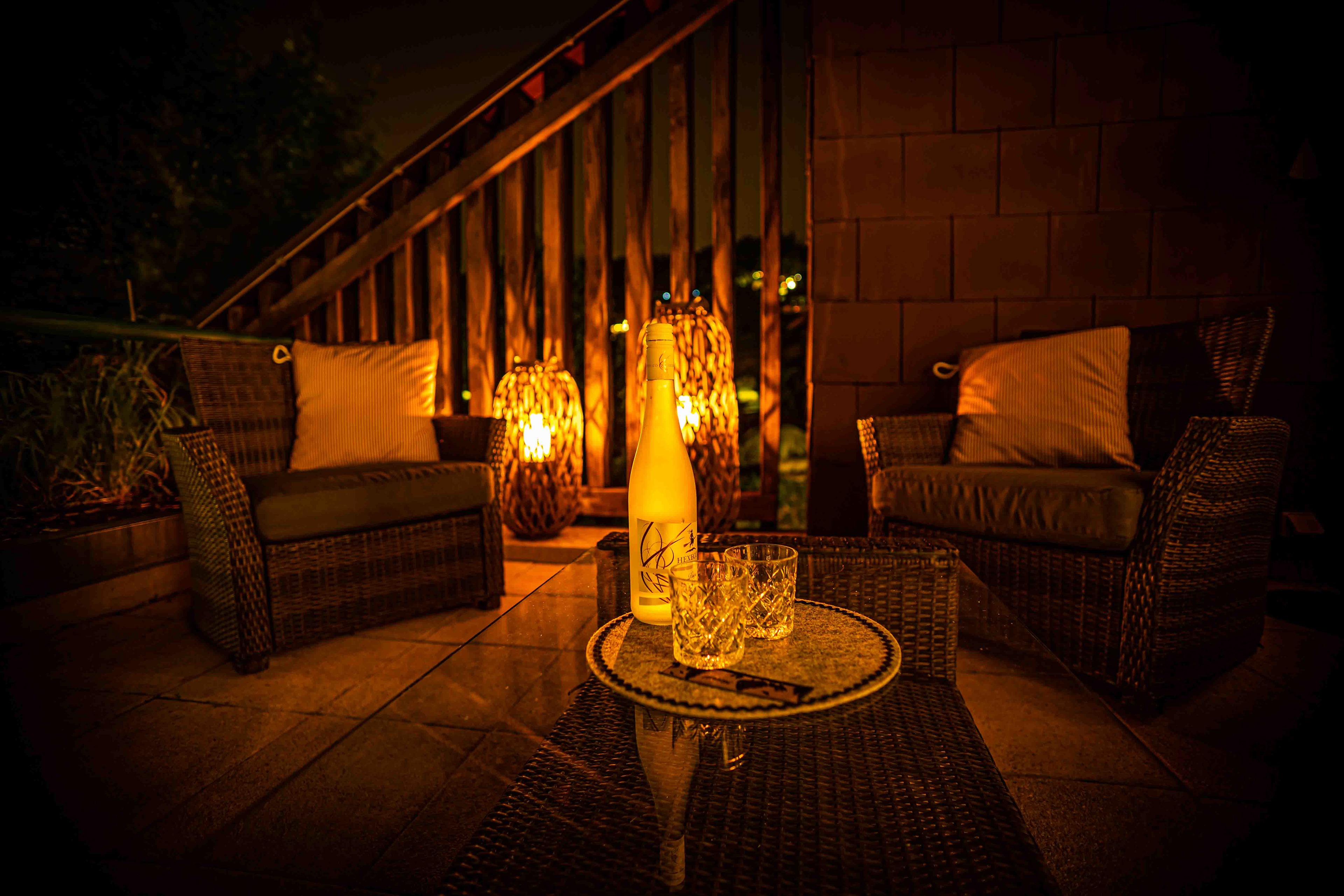 terrasse le soir