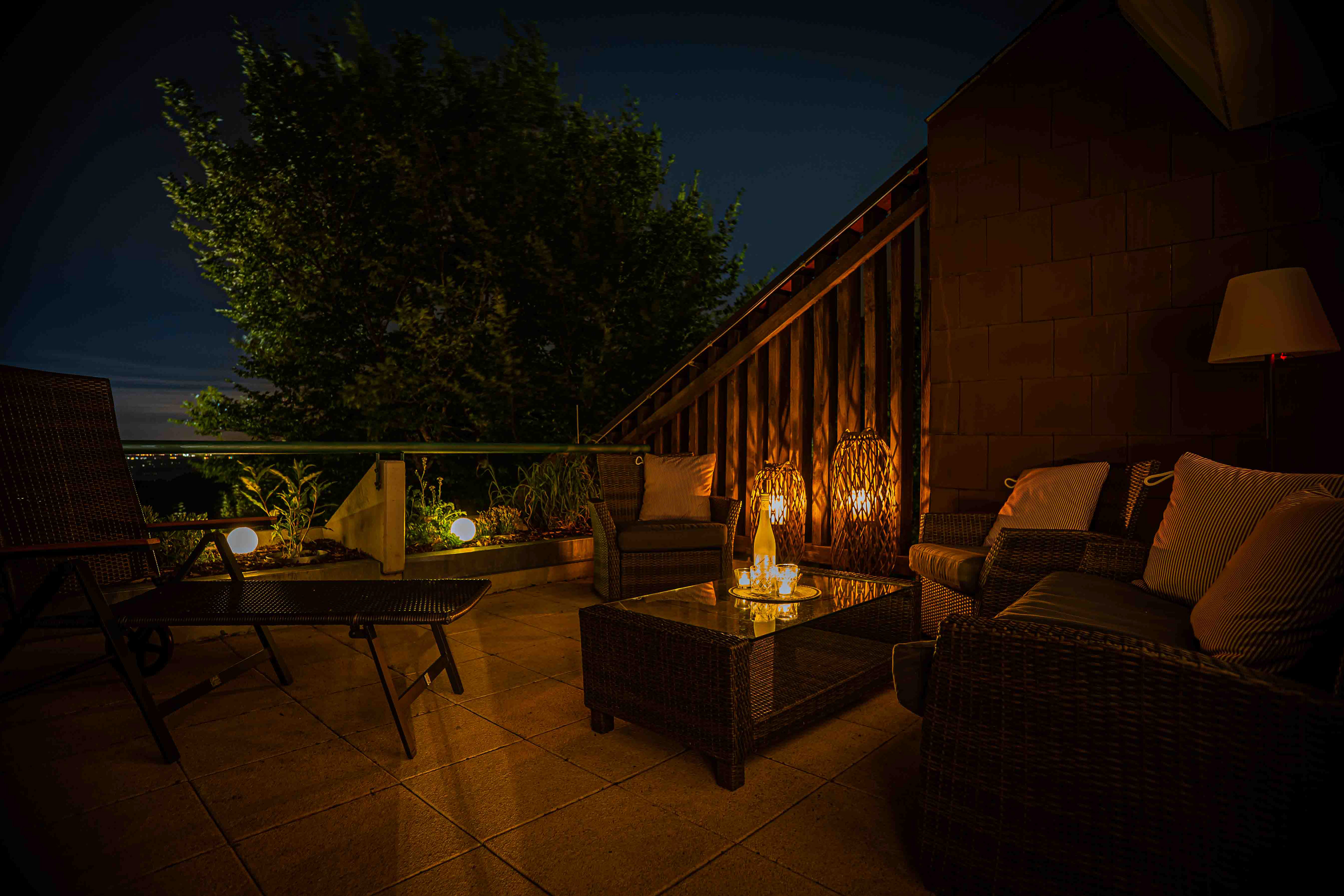 terrasse le soir