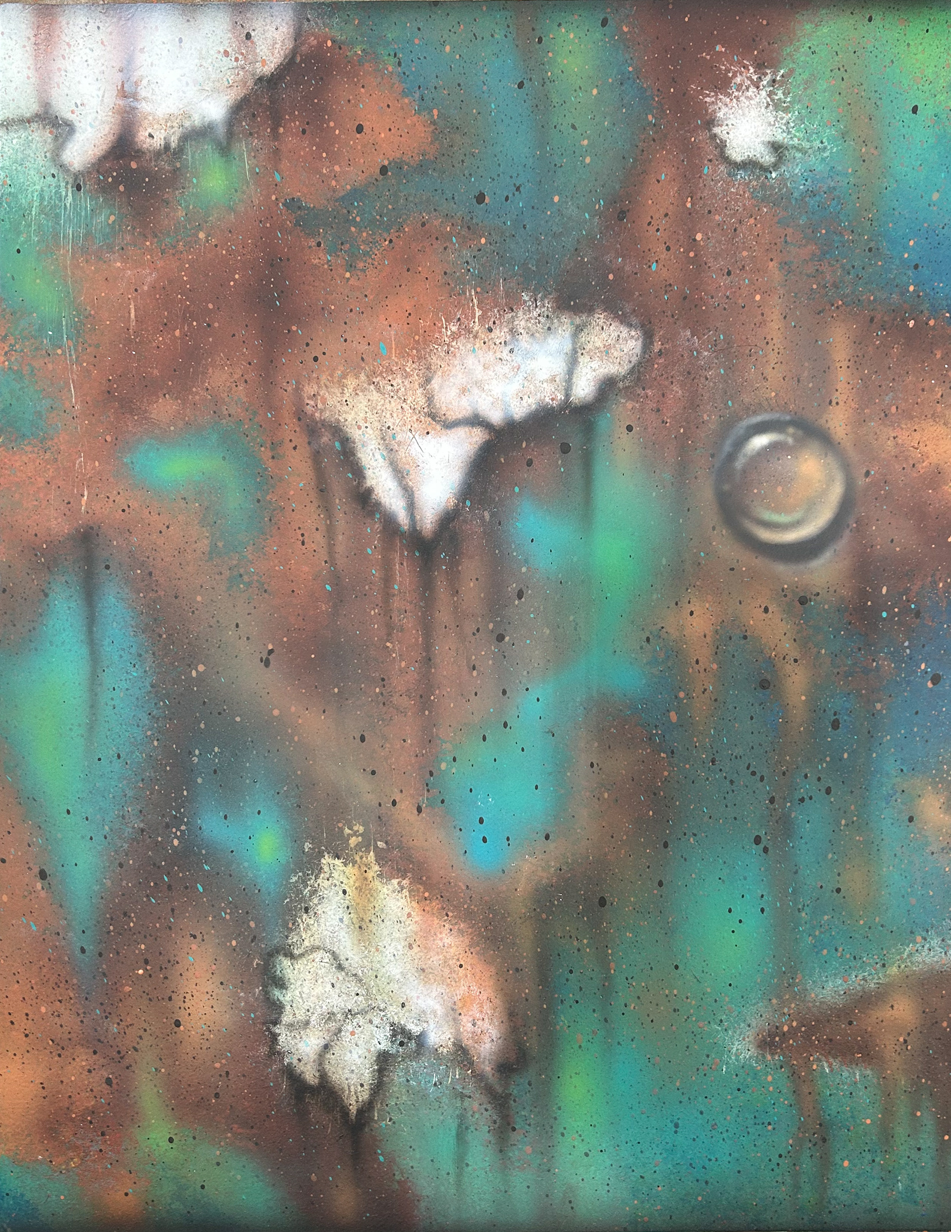 Airbrushed acrylic on aluminum 