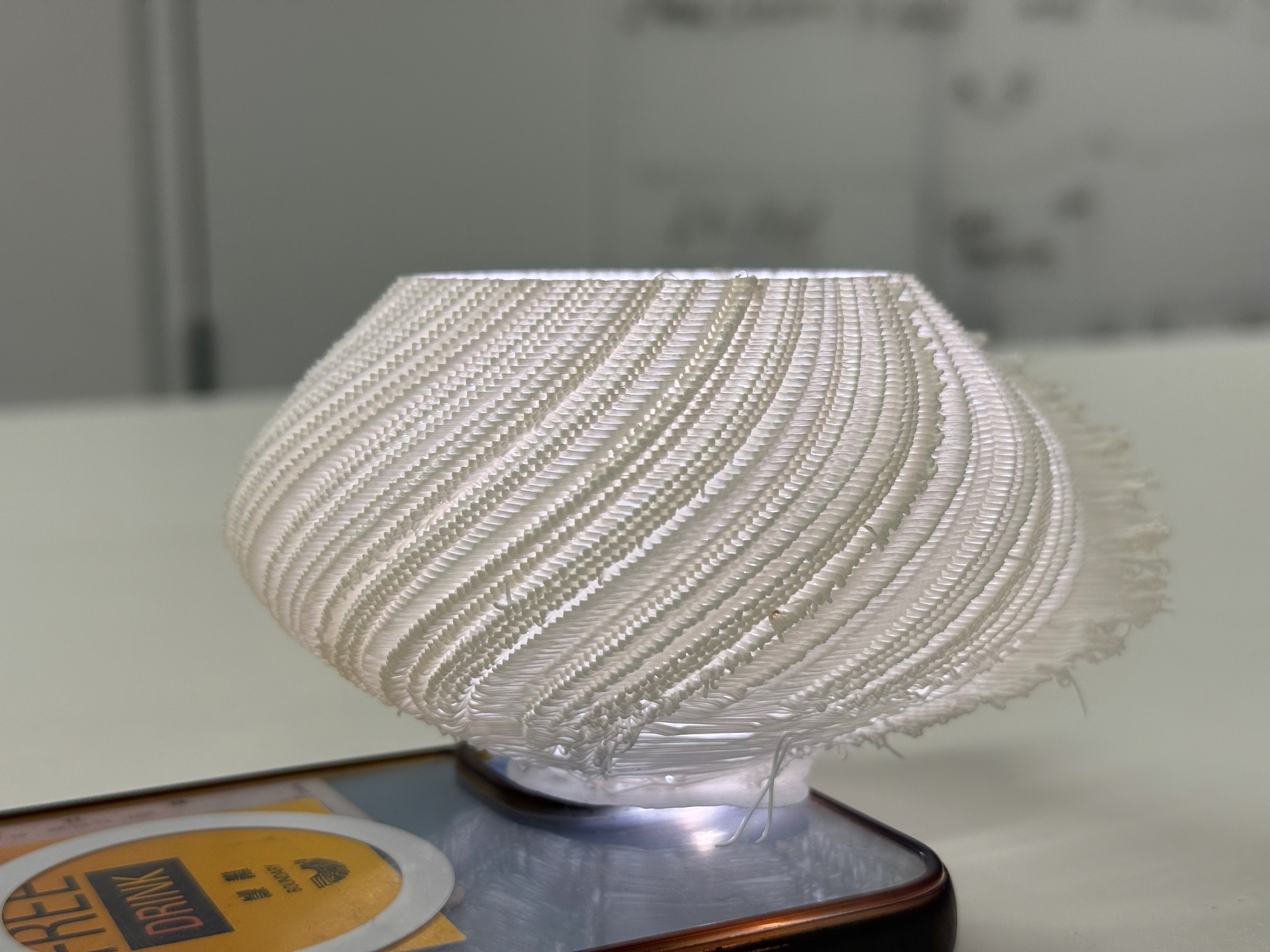 When a light is past through, it looks incredible. the small gaps let light through like a lamp shade