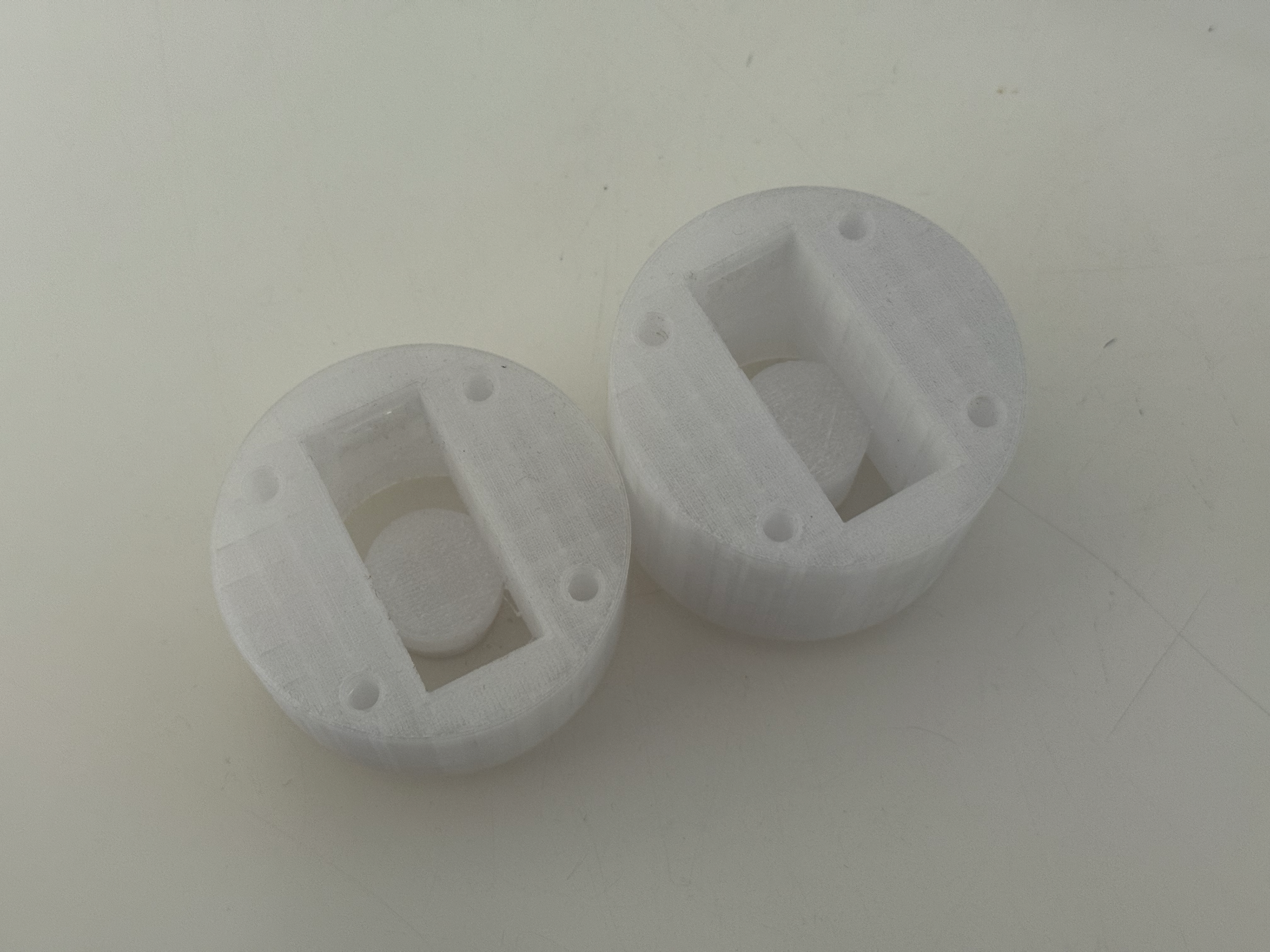 The difference underneath - allows for room to wire