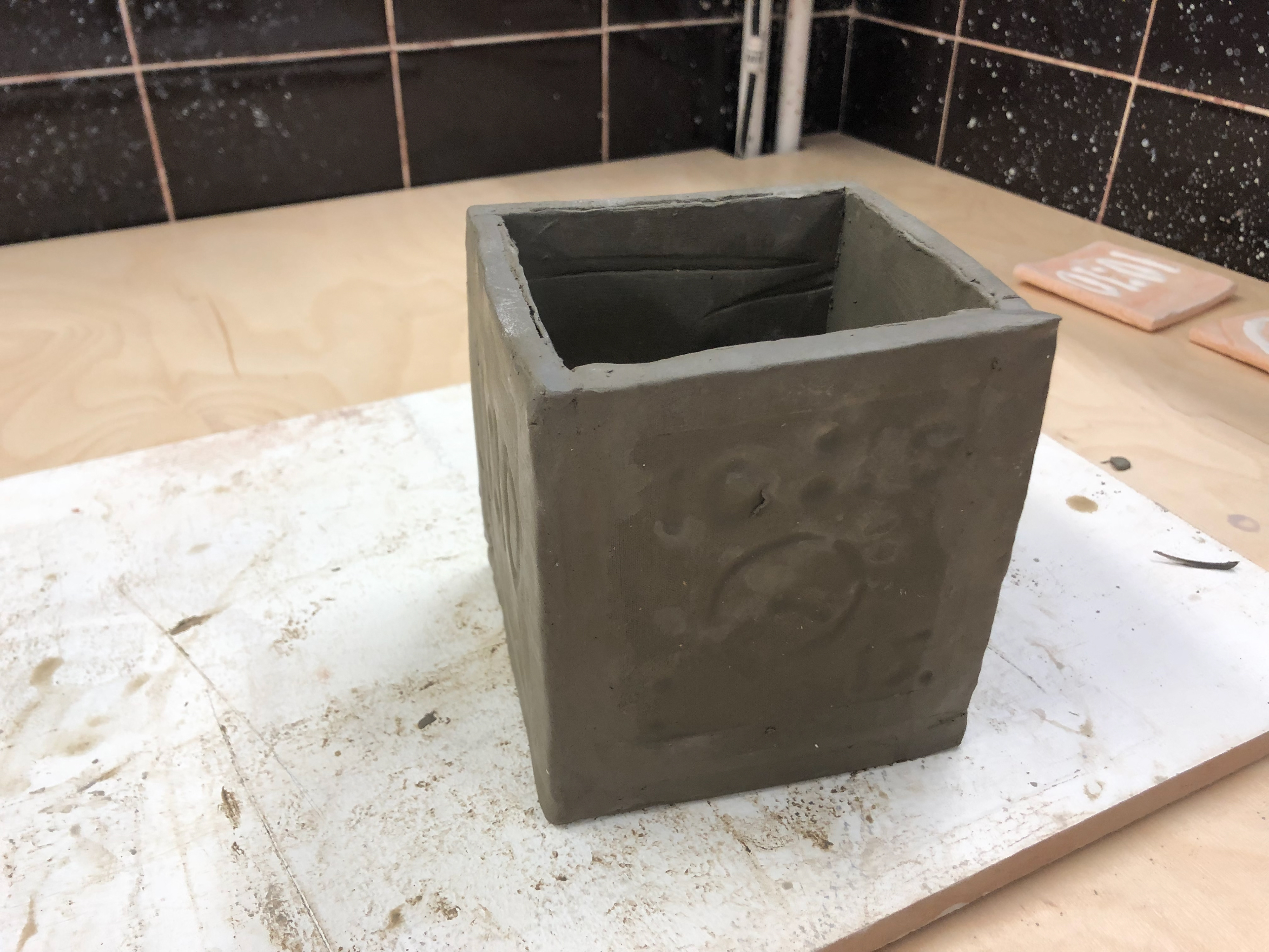 Four walls and a base.