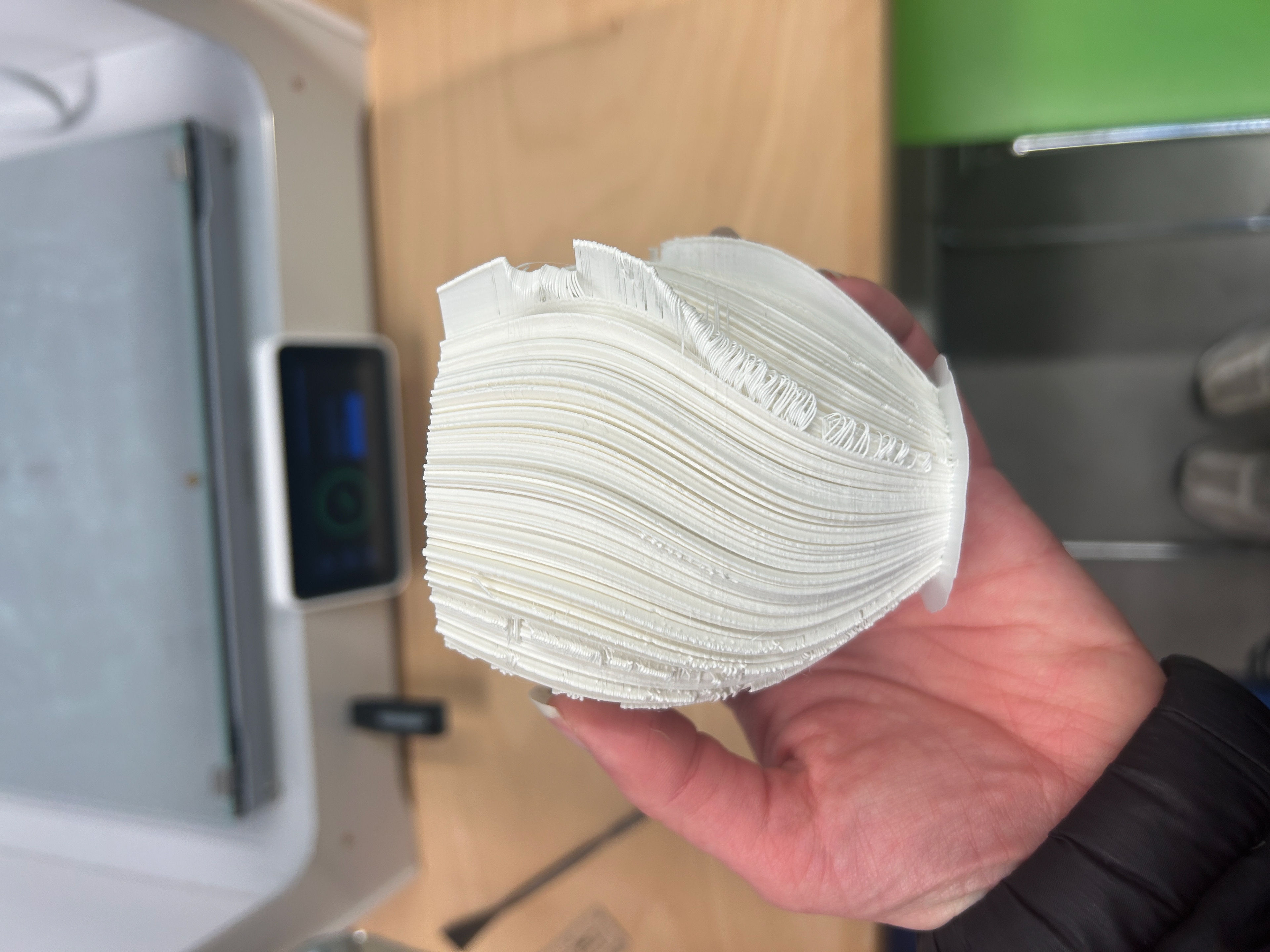 Some of the lines have printed but others seem to have collapsed