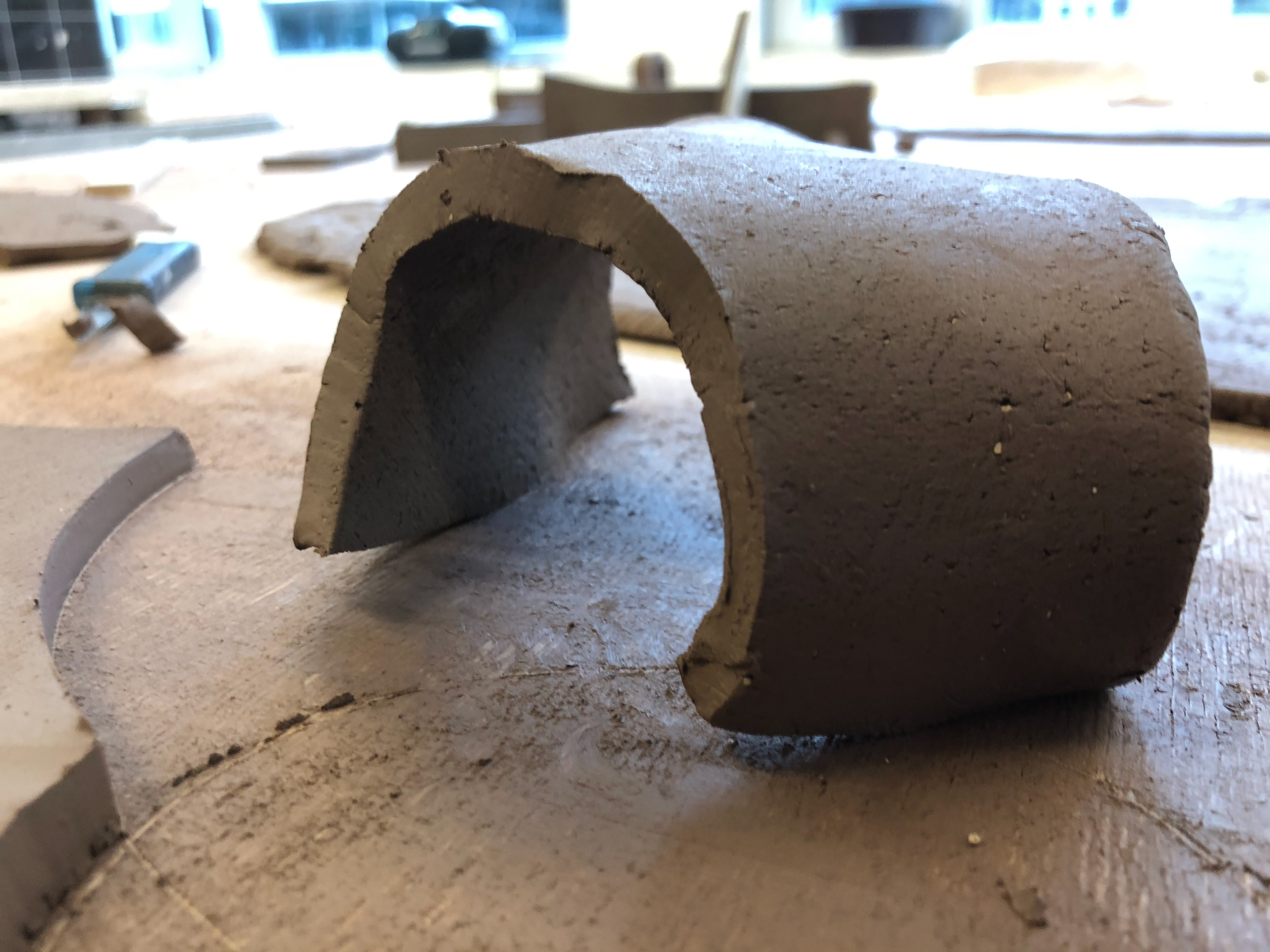 Curving the clay