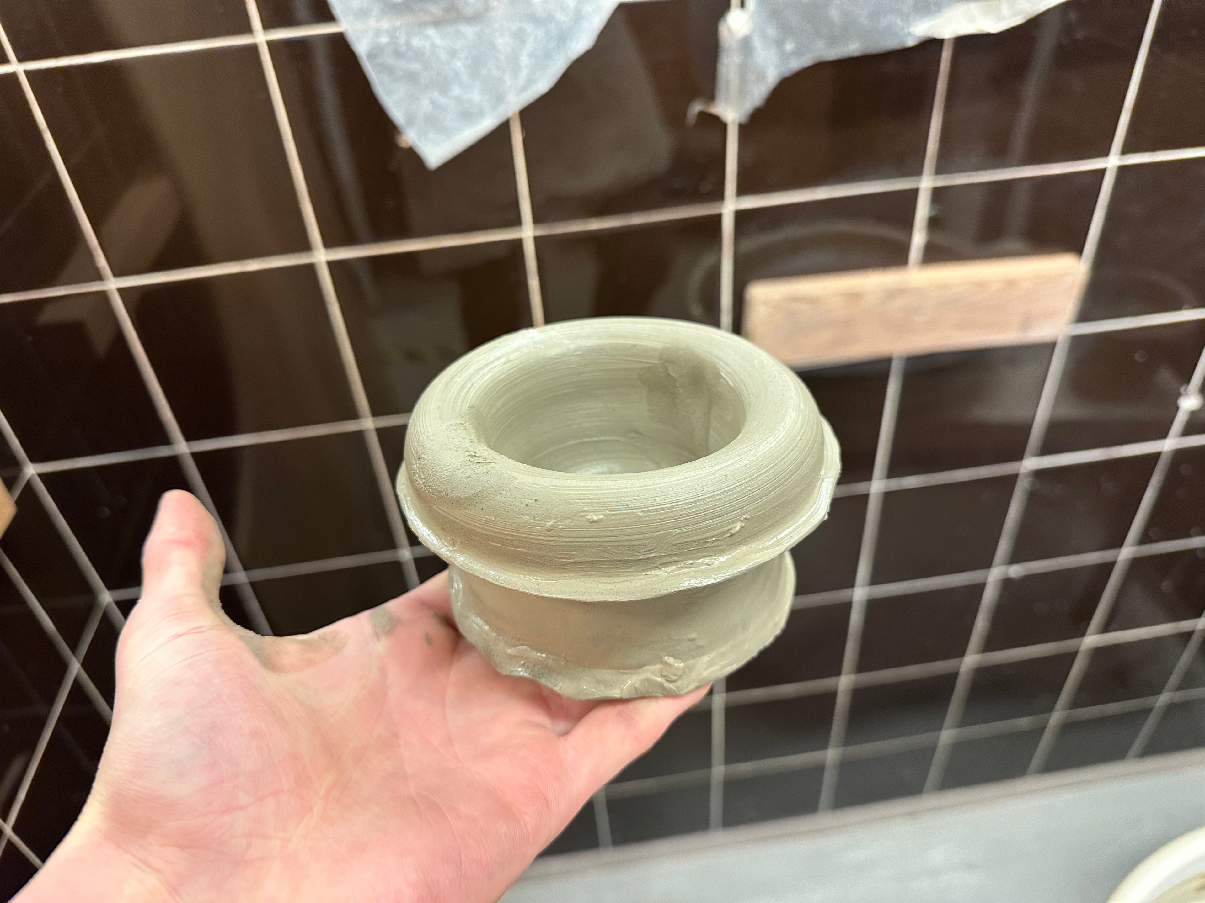 Two folds that double back onto each other.