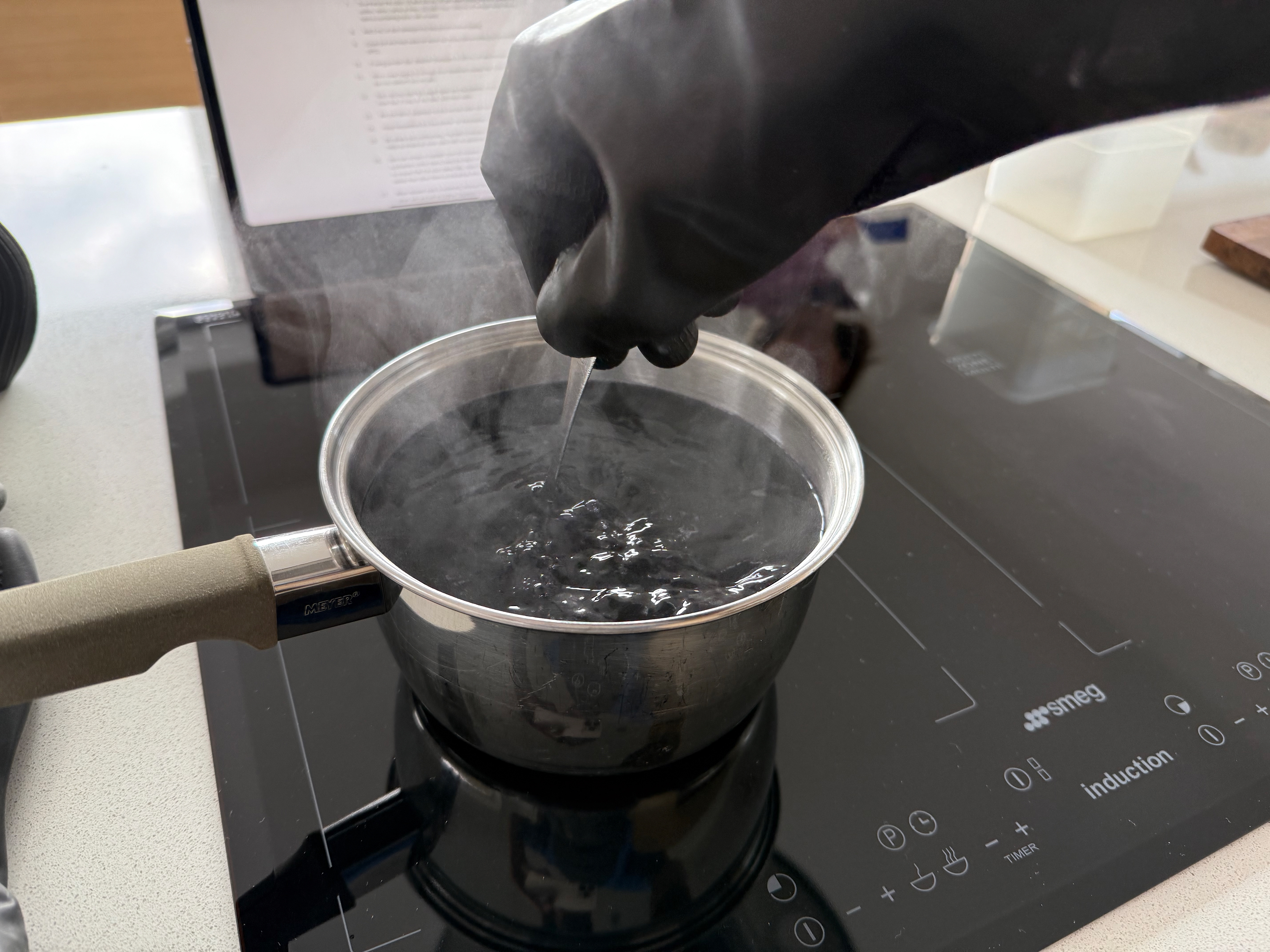 Stir the power into the boiling water