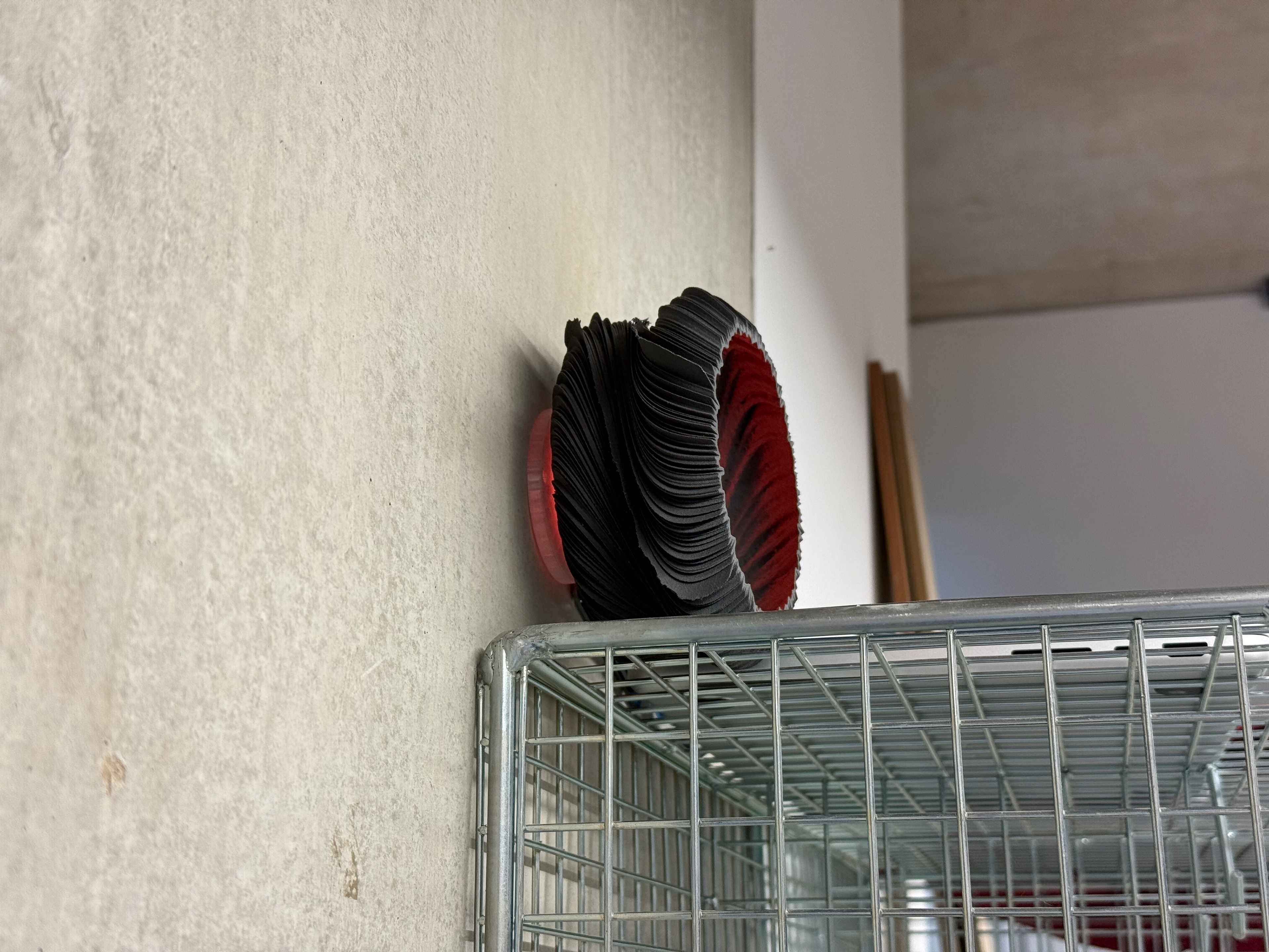 Mounted on a concrete wall