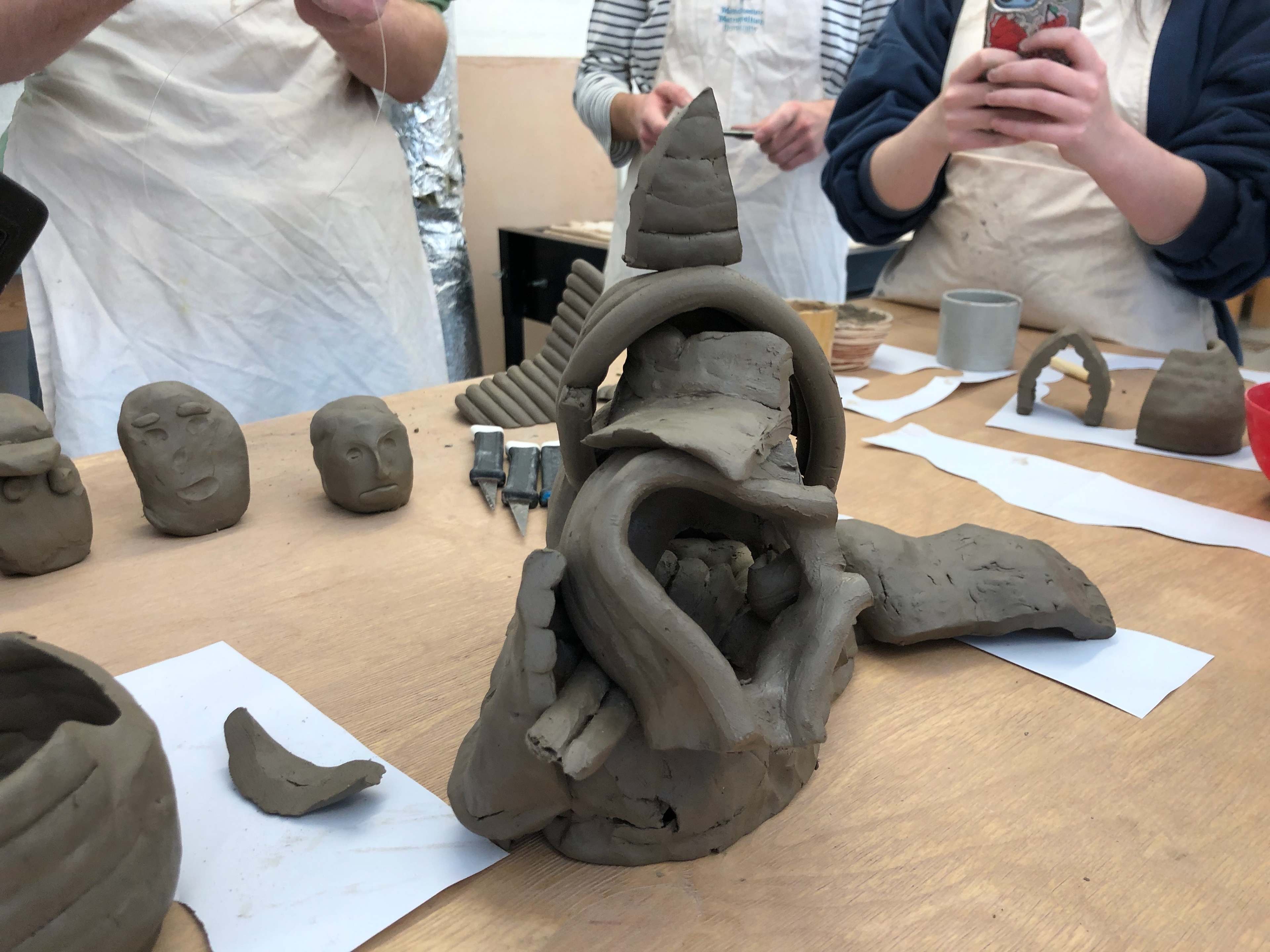 The first "Frankenstein" creation. We placed a piece where we thought it would fit best.