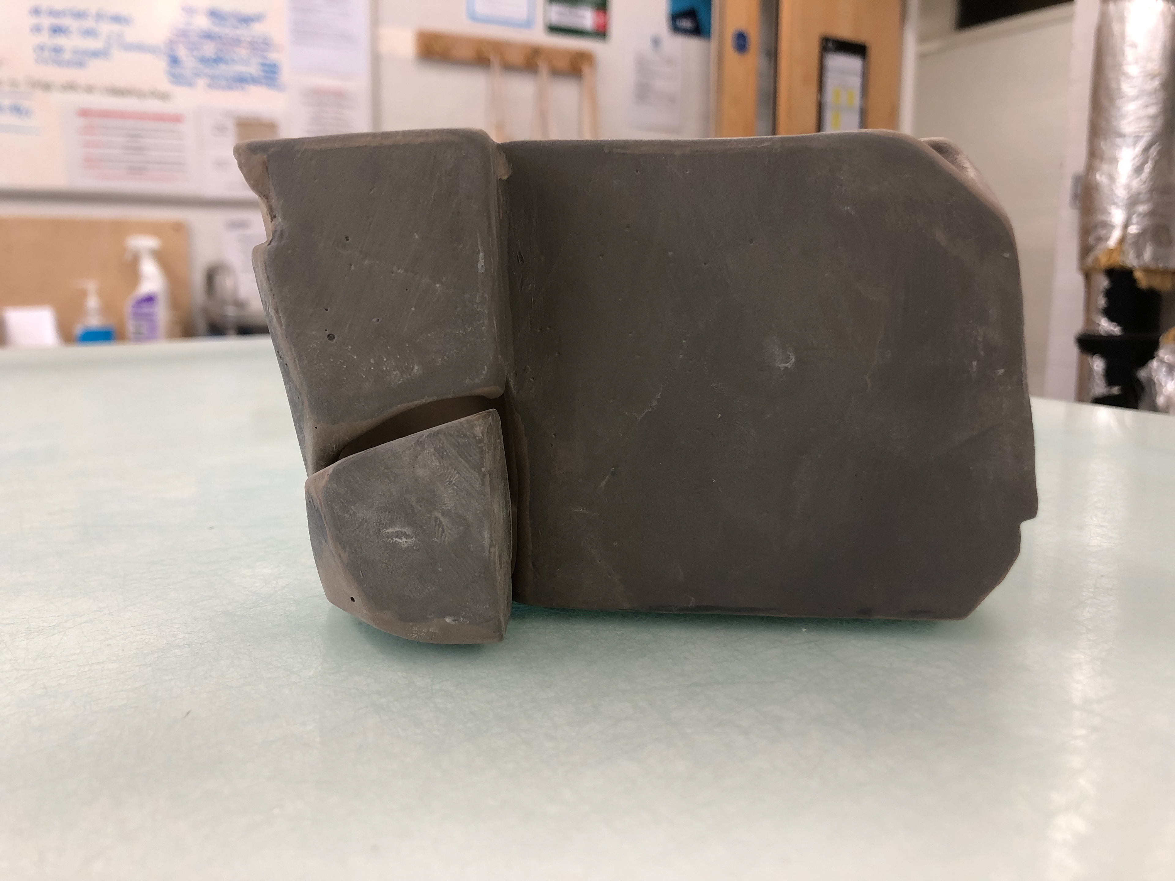 When put together they look like they fit perfectly but we are left with a boundary between the two.