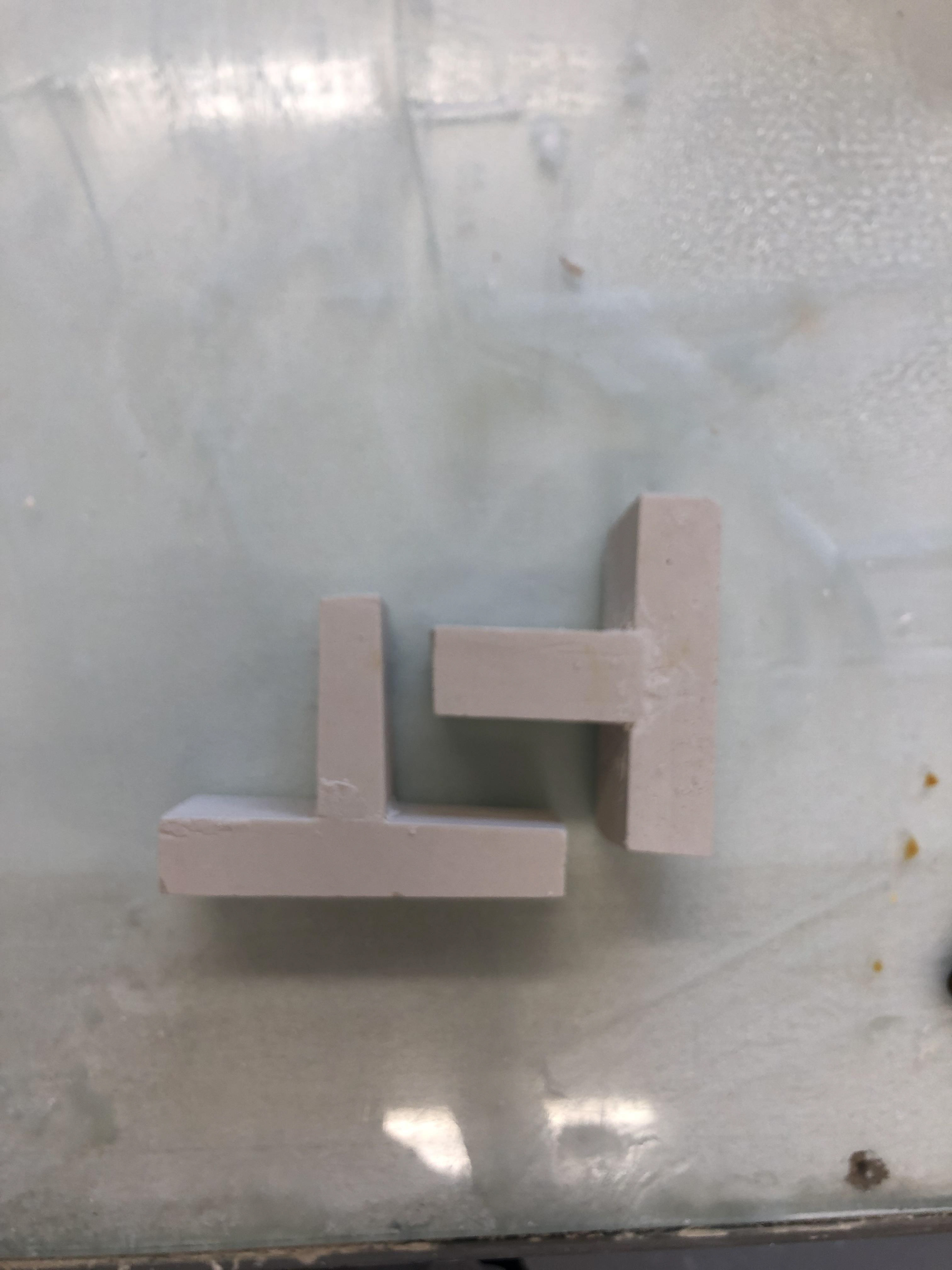 Plan view of plaster blocks