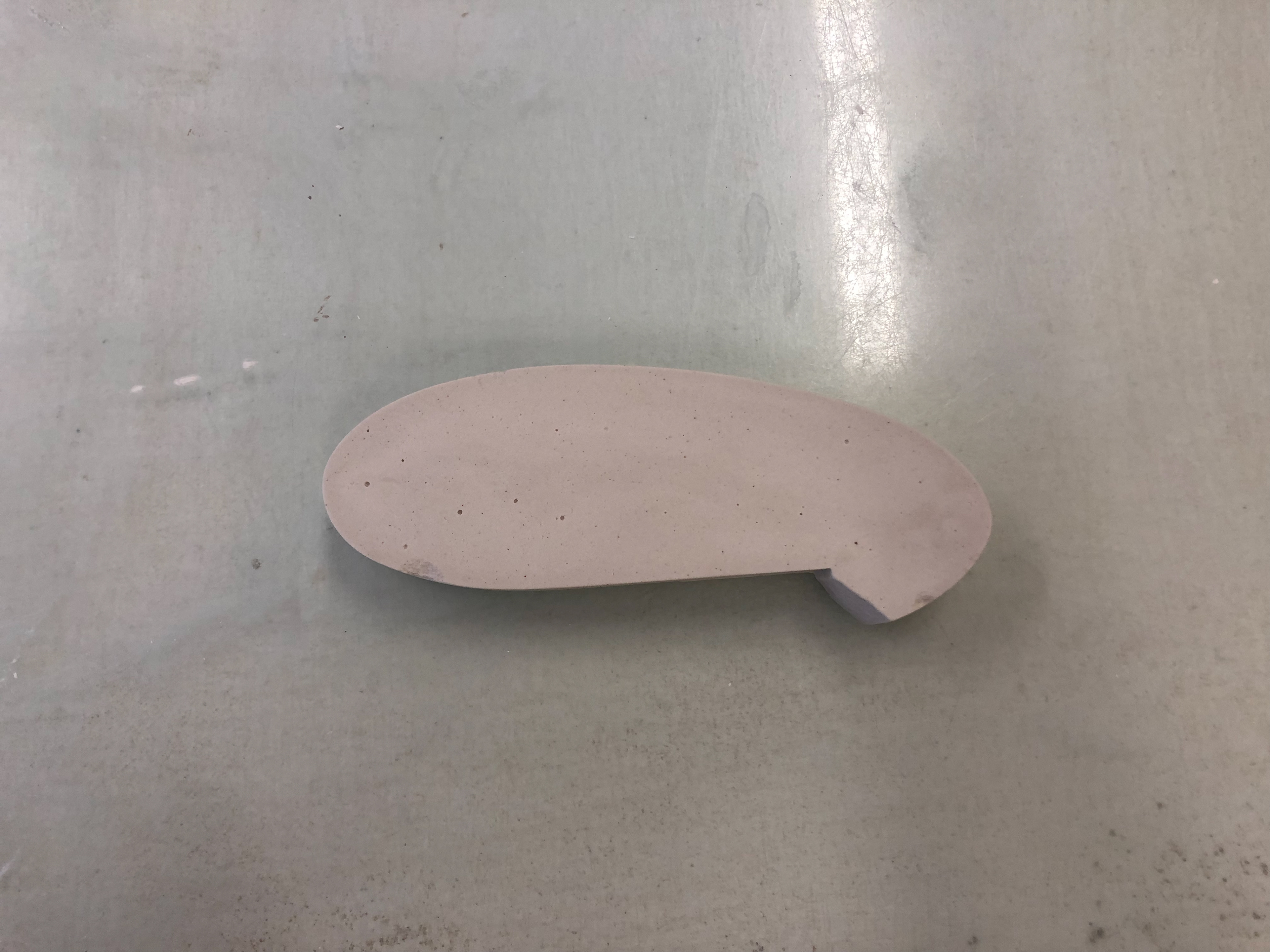 The plaster piece.