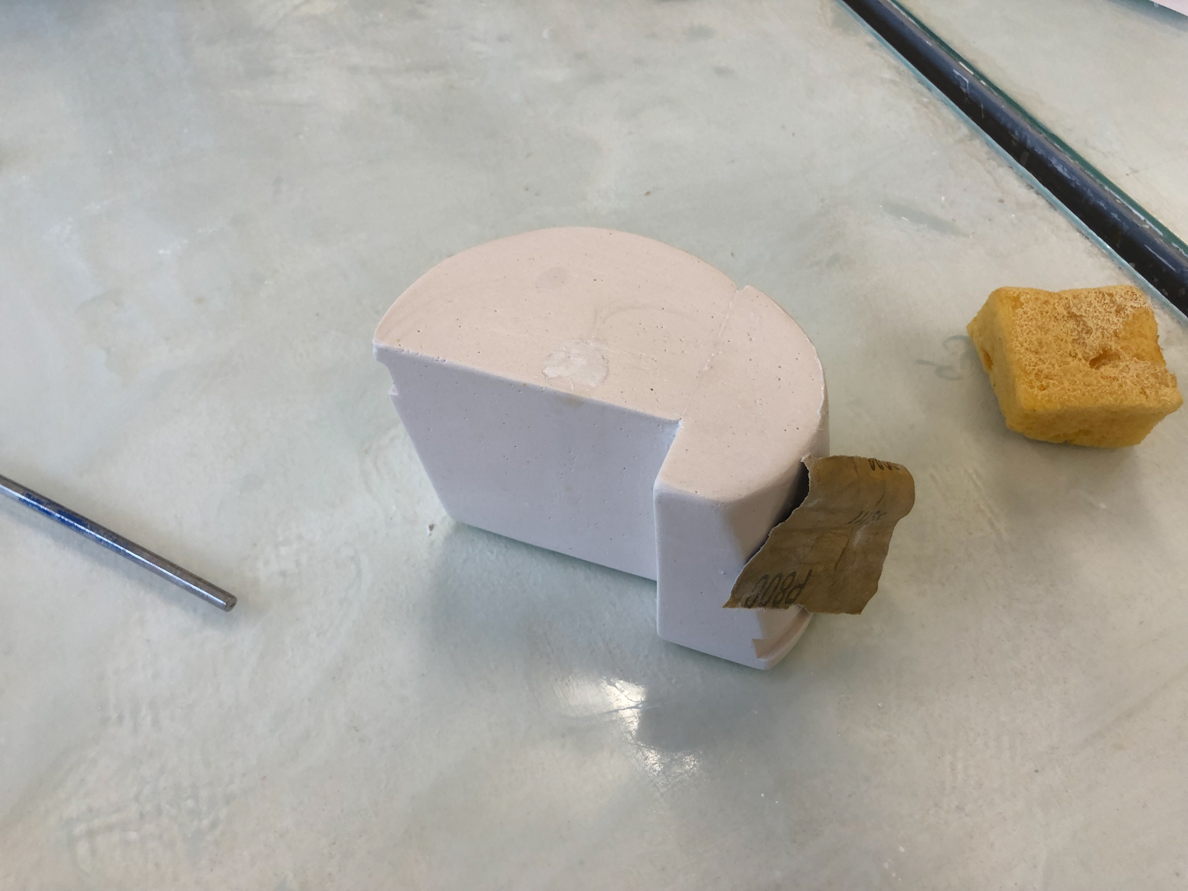 Sanding and finishing.