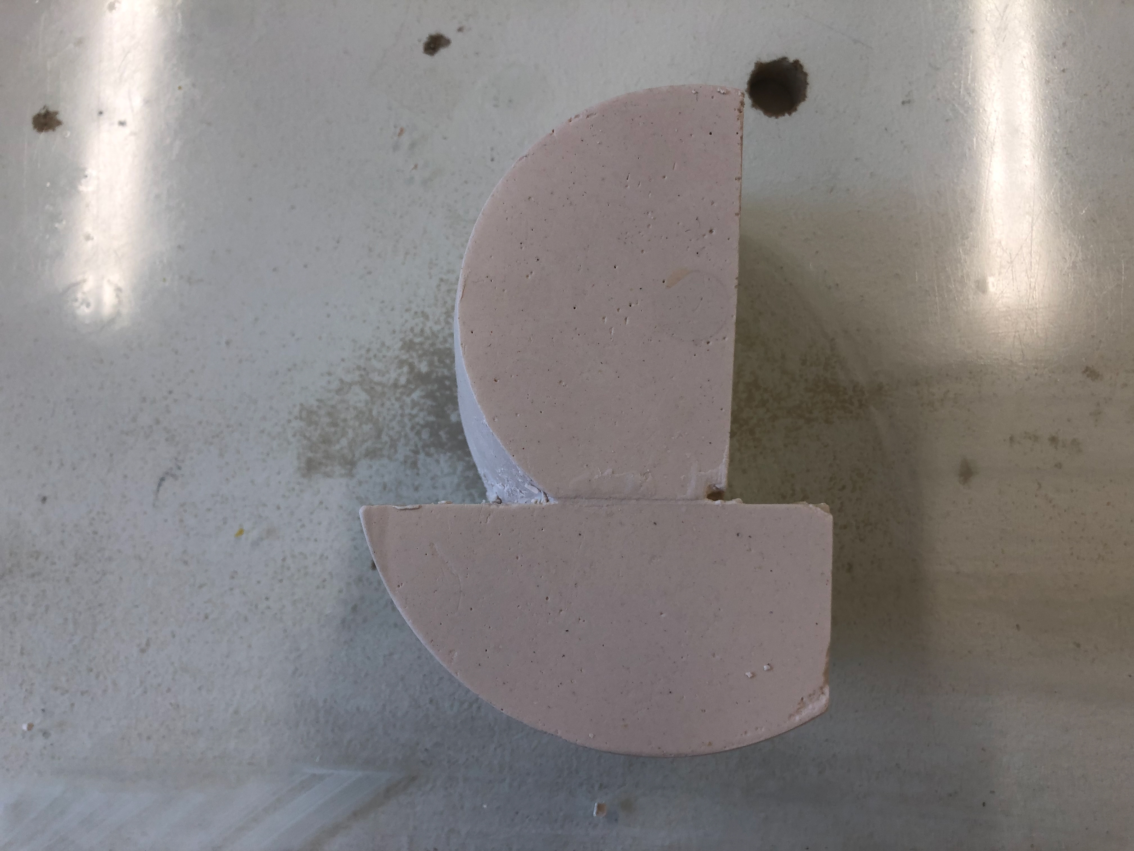 After the joining the two parts together.