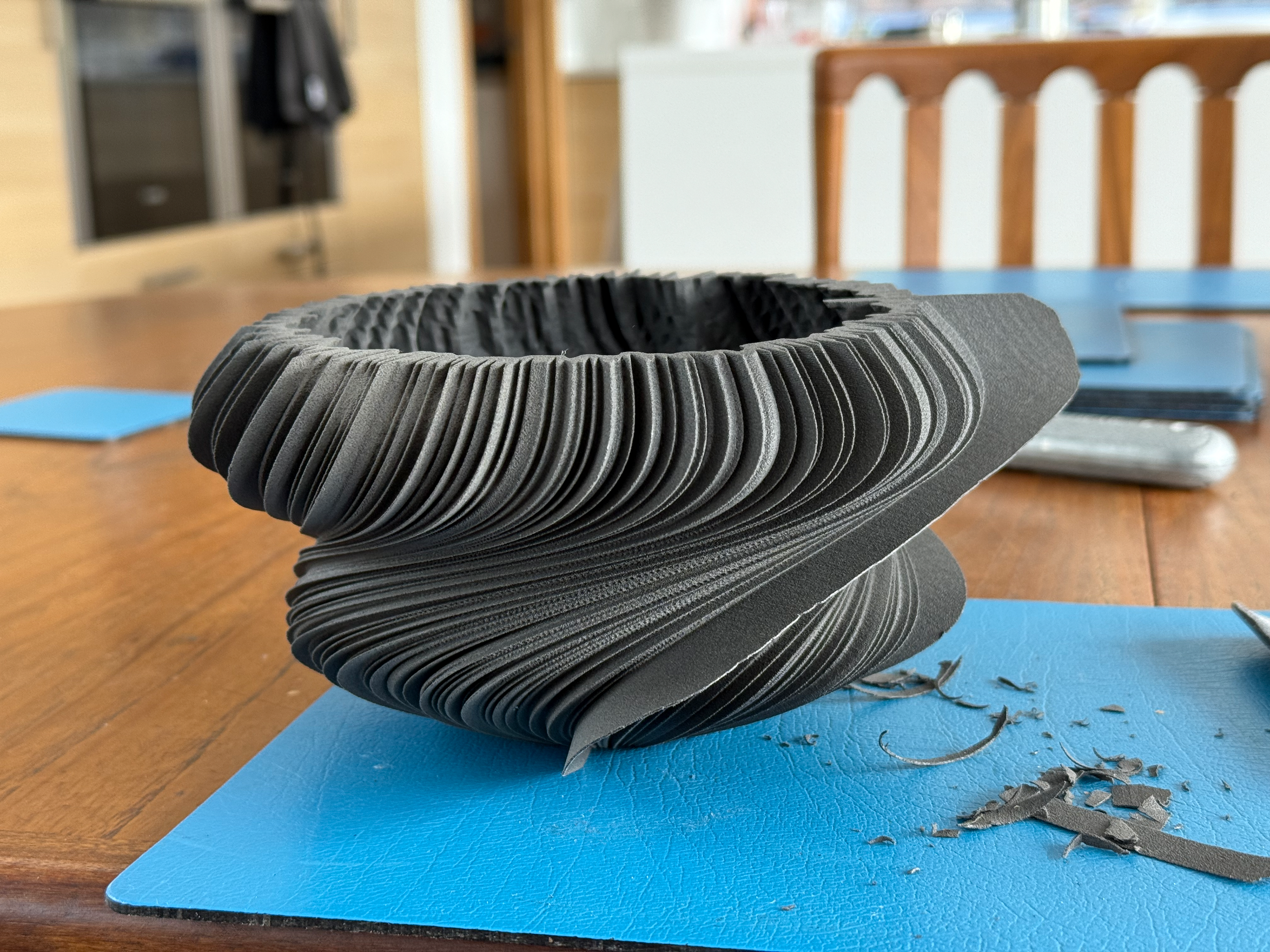 Side profile, you can see the slight wonk in the fin where it's broken