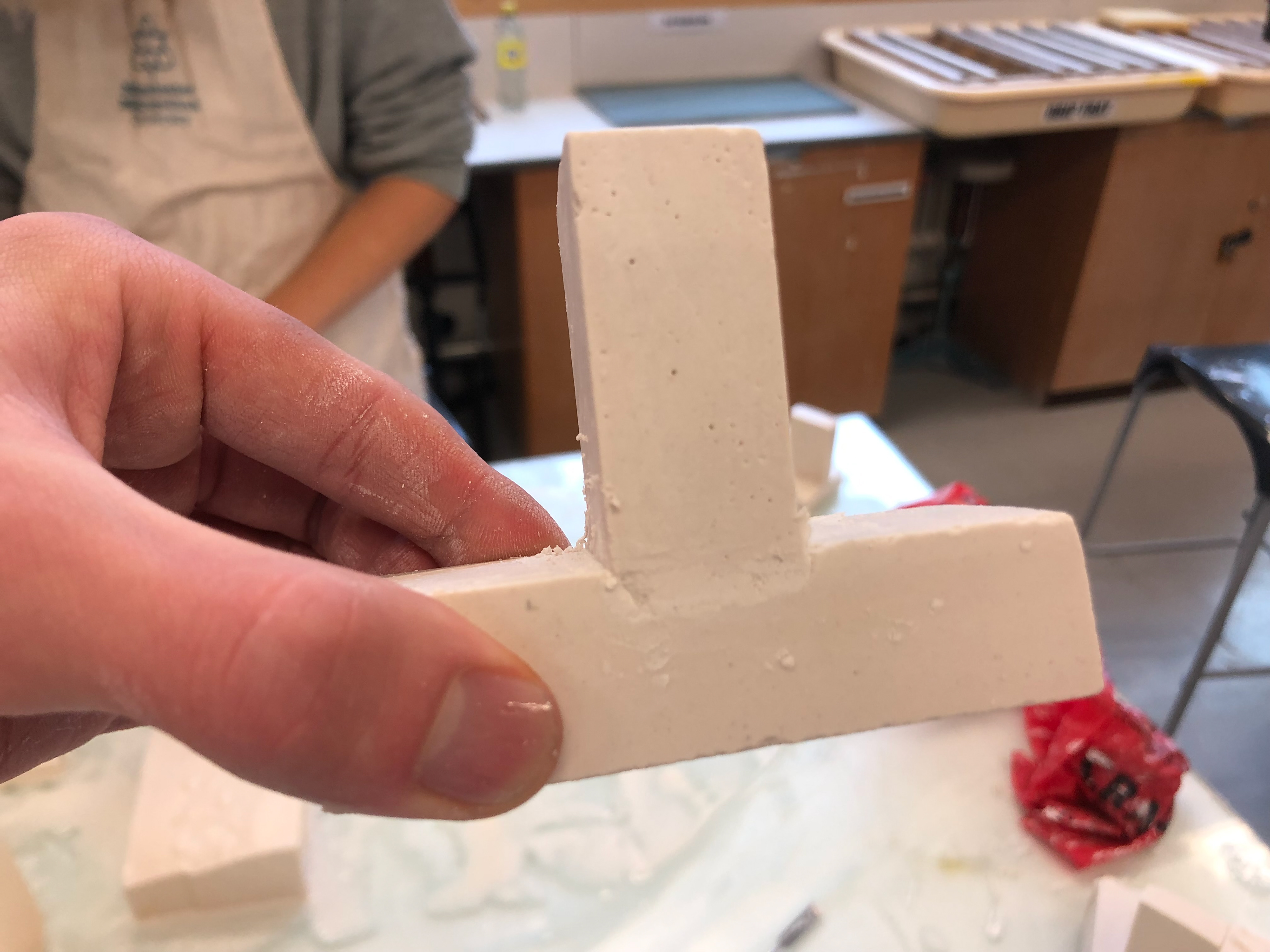 Indented T-joint