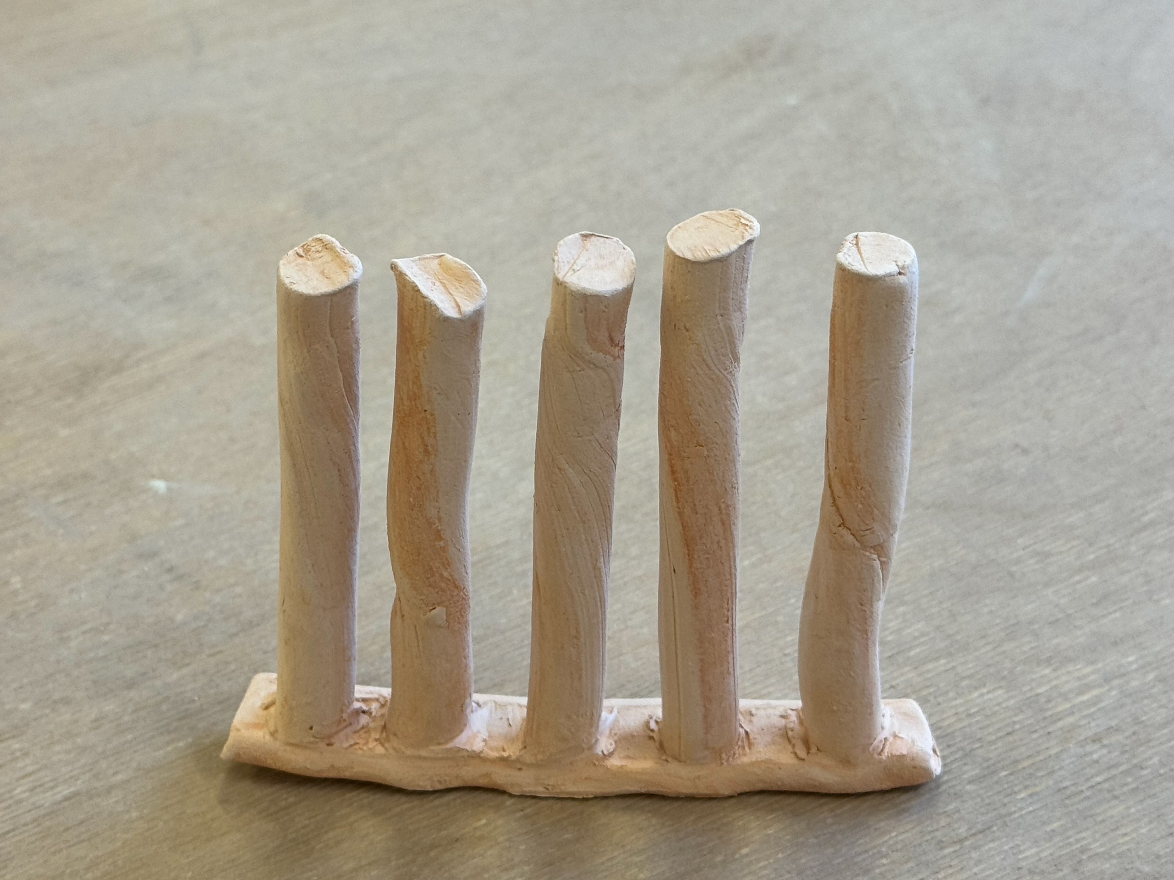 You can see the twist in the clay