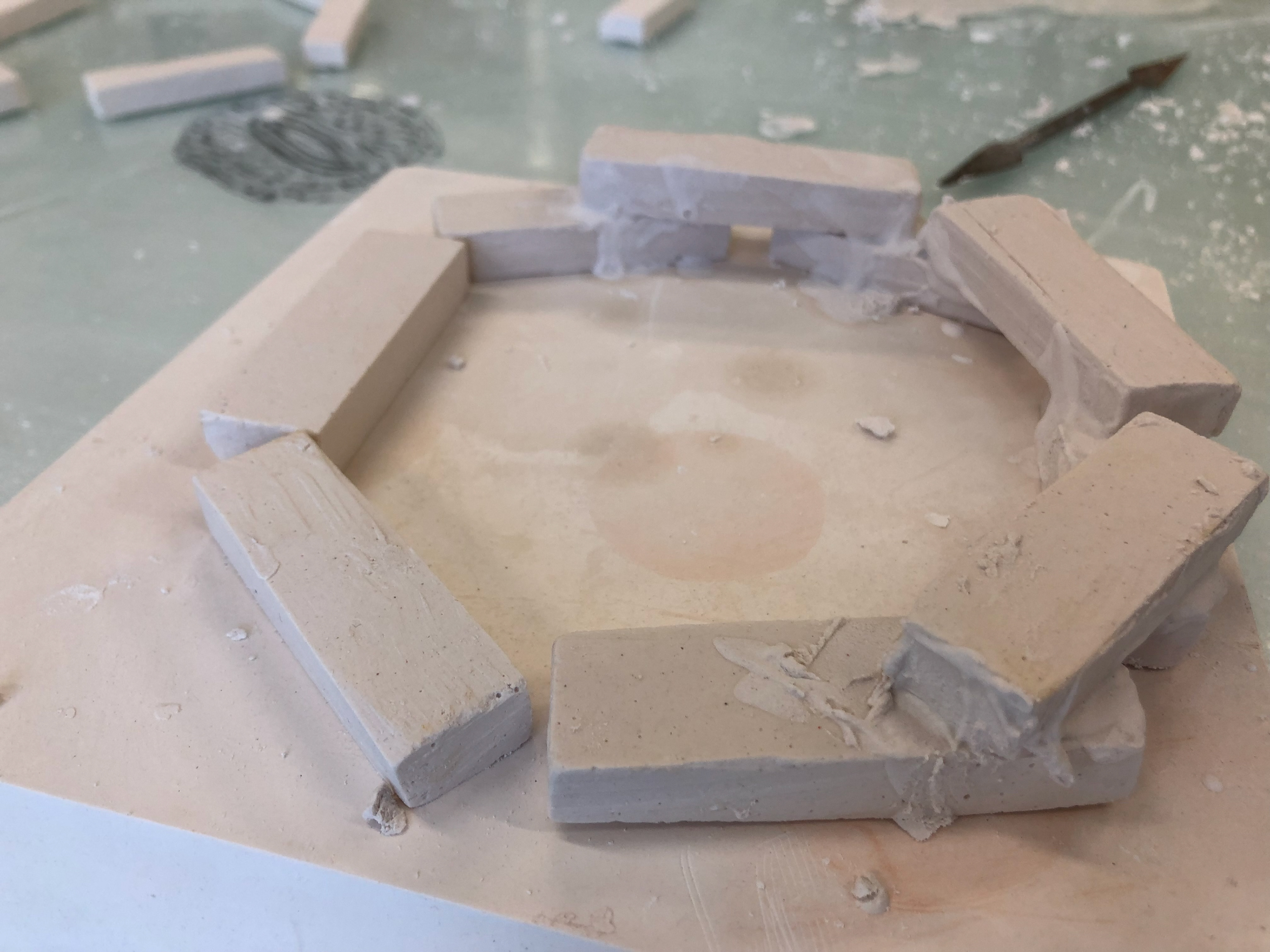 Second layer of blocks joining