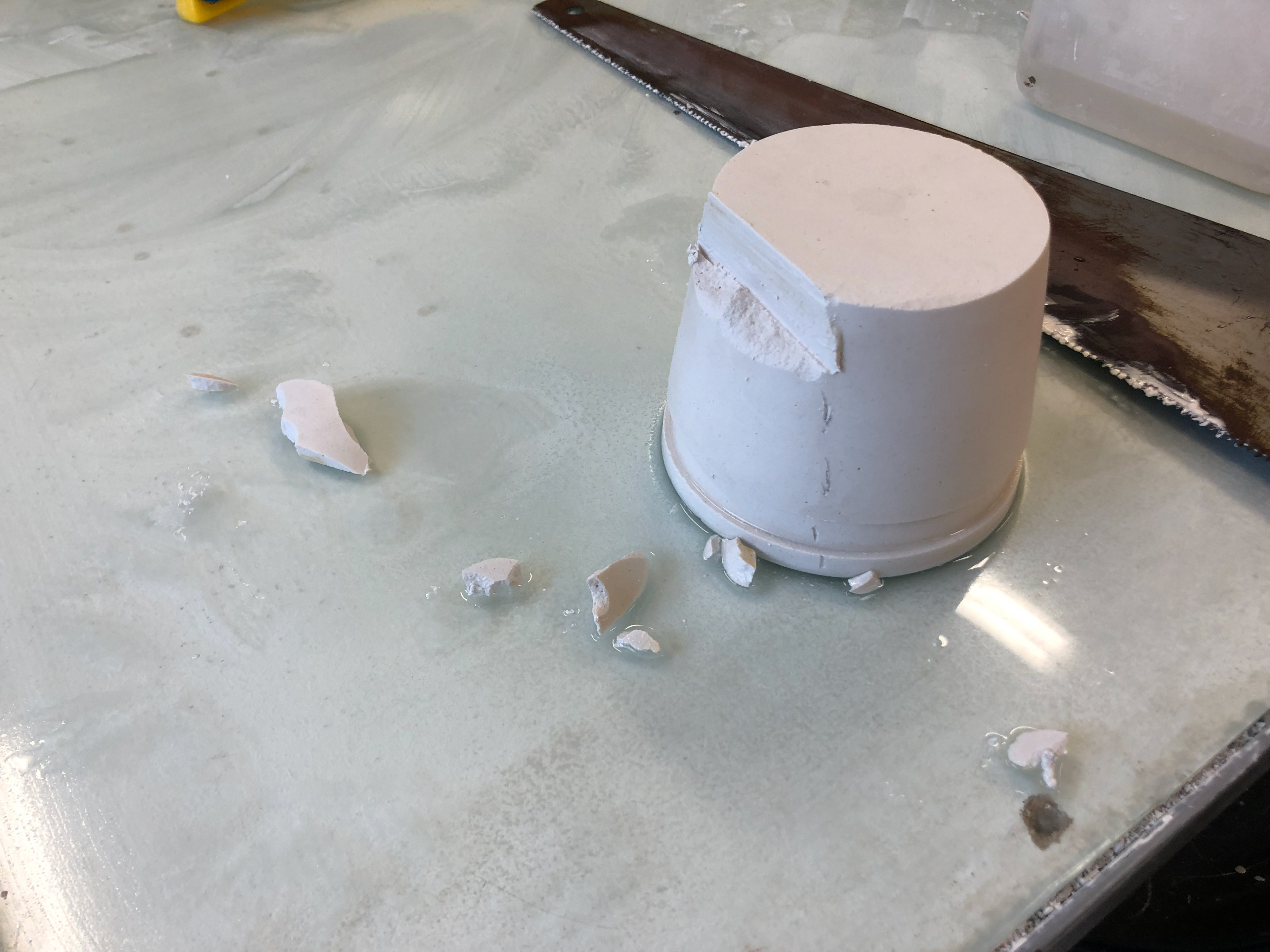 I cut too close to far from the centre and it broke.